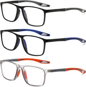 3 Pack TR90 Sports Reading Glasses ...