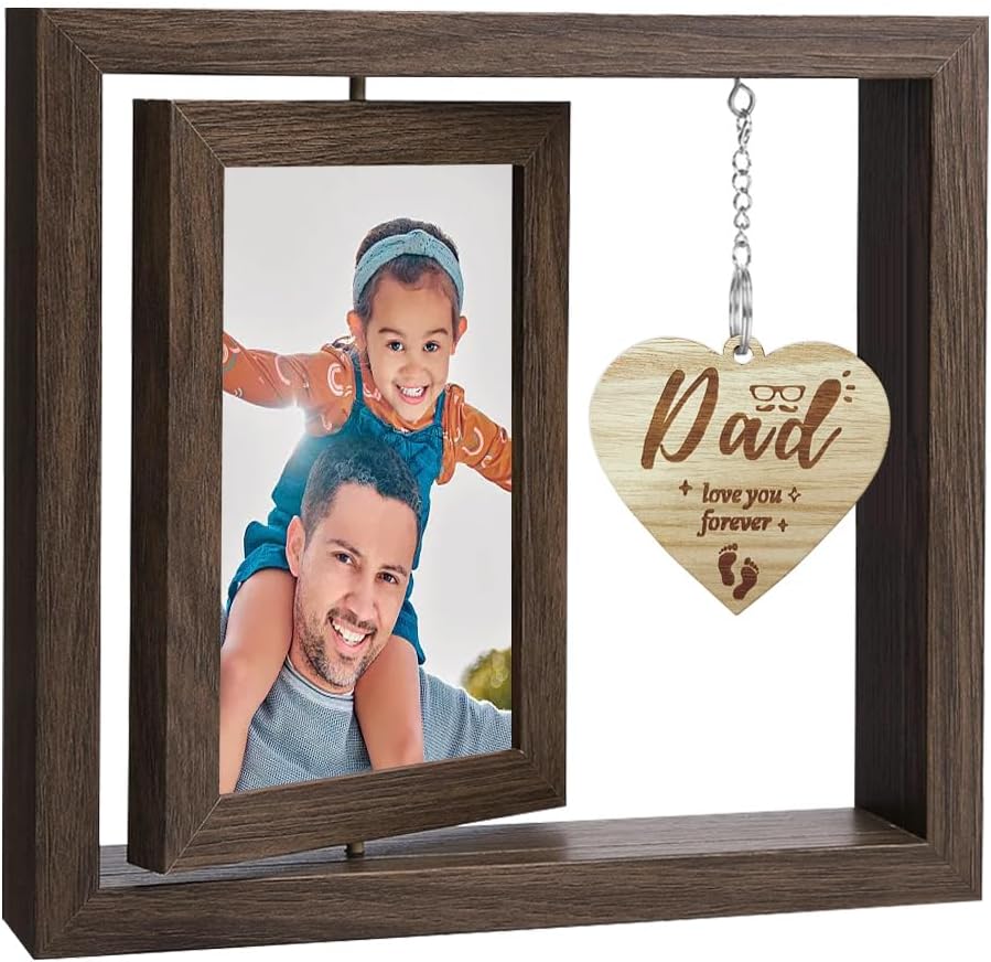 Daddy Photo Frame Double Sided,Ideal Memory Keepsake, Daddy Gifts, Presents for Dad's Birthday, Father's Day, Christmas From Son or Daughter