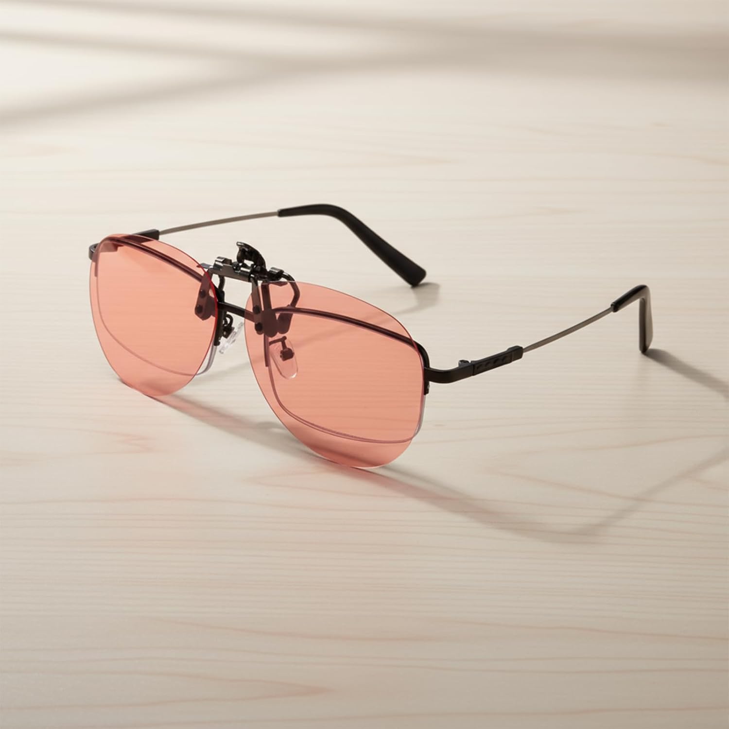 VANANA Rose Tinted Migraine Glasses - Clip-On Light Sensitivity Glasses for Fluorescent LED & Computer Screens - Blue Light Filter Lenses - Image 9