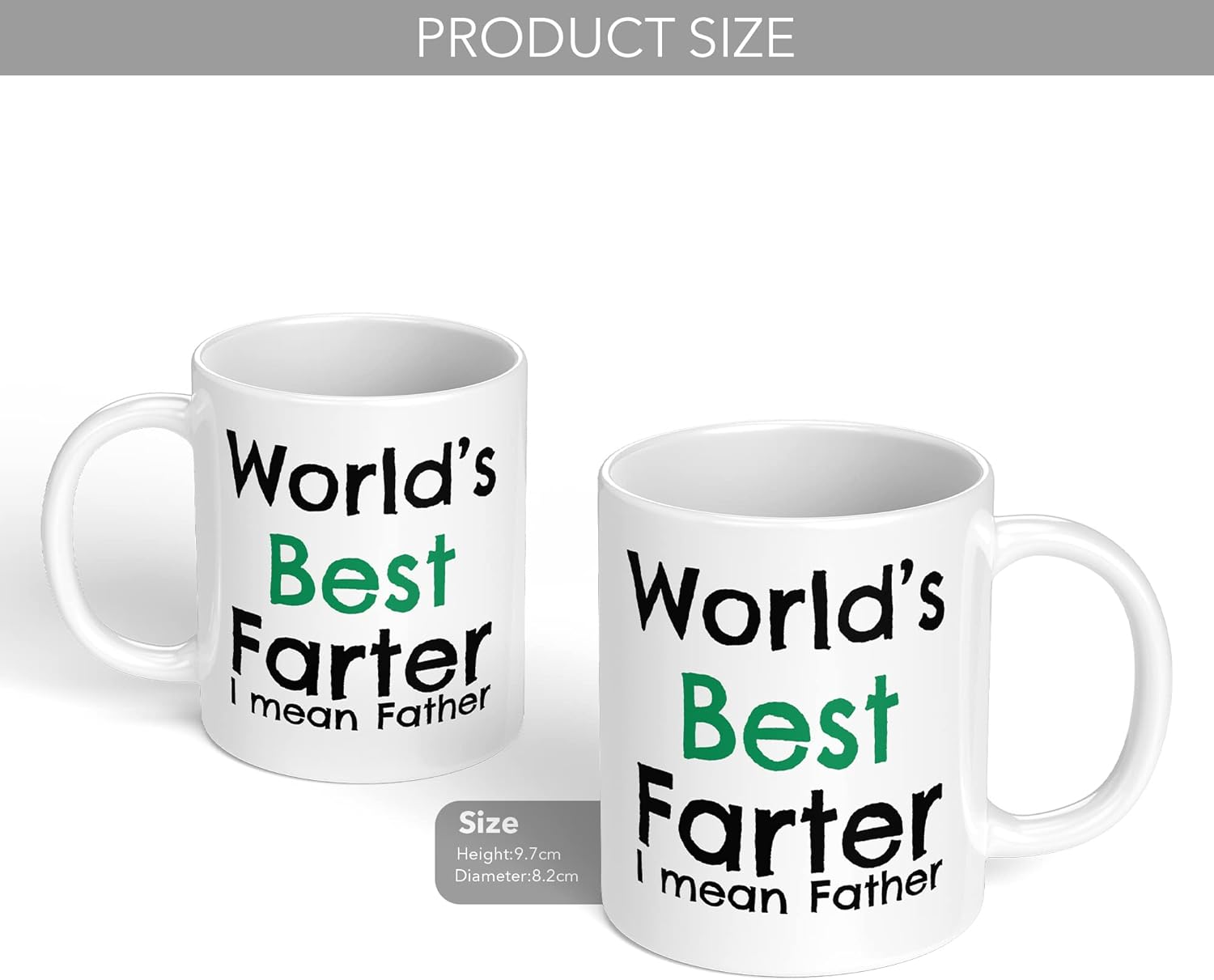 Worlds best farter Mug 11oz ~ mean father ~ Fathers Day Gift ~ Dad Mug ~ Dad Birthday ~ Dad Coffee ~ Gift for Dad ~ first fathers day by the Print Maniacs - Image 2
