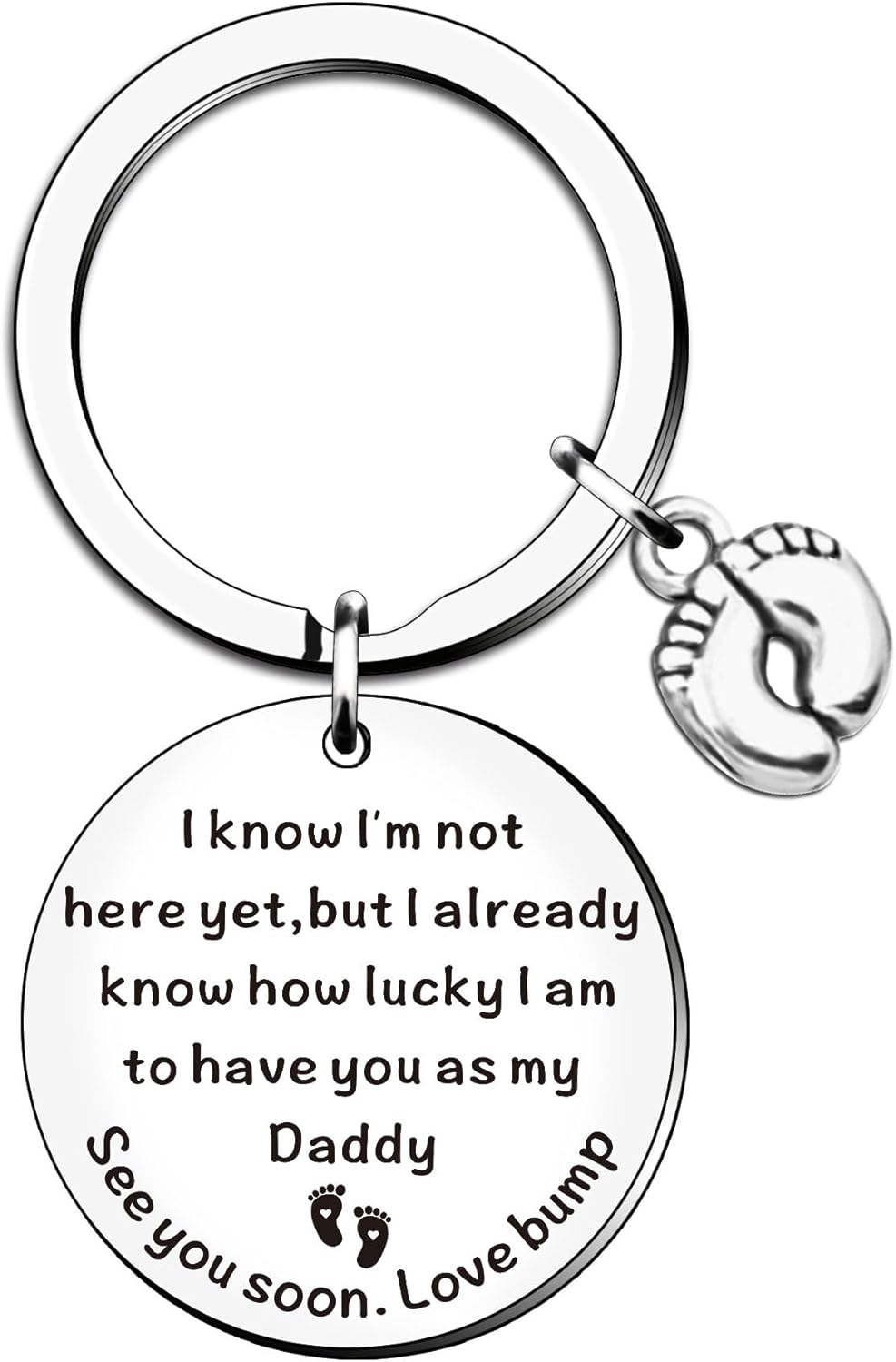Dad to Be Gifts,New Dad Keychains For Him,Christmas Stocking Stuffer For Daddy,Gifts For Husband From Wife,First Time Daddy Baby Gifts Pregnancy Announcement Presents