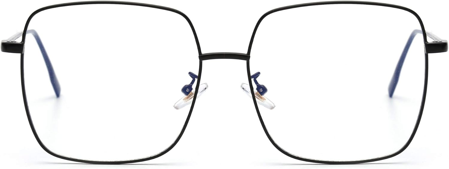 JM Blue Light Blocking Gaming Glasses Square UV400 Protection Metal Optical Computer Eyeglasses Anti Glare Eye Strain Men Women - Image 2
