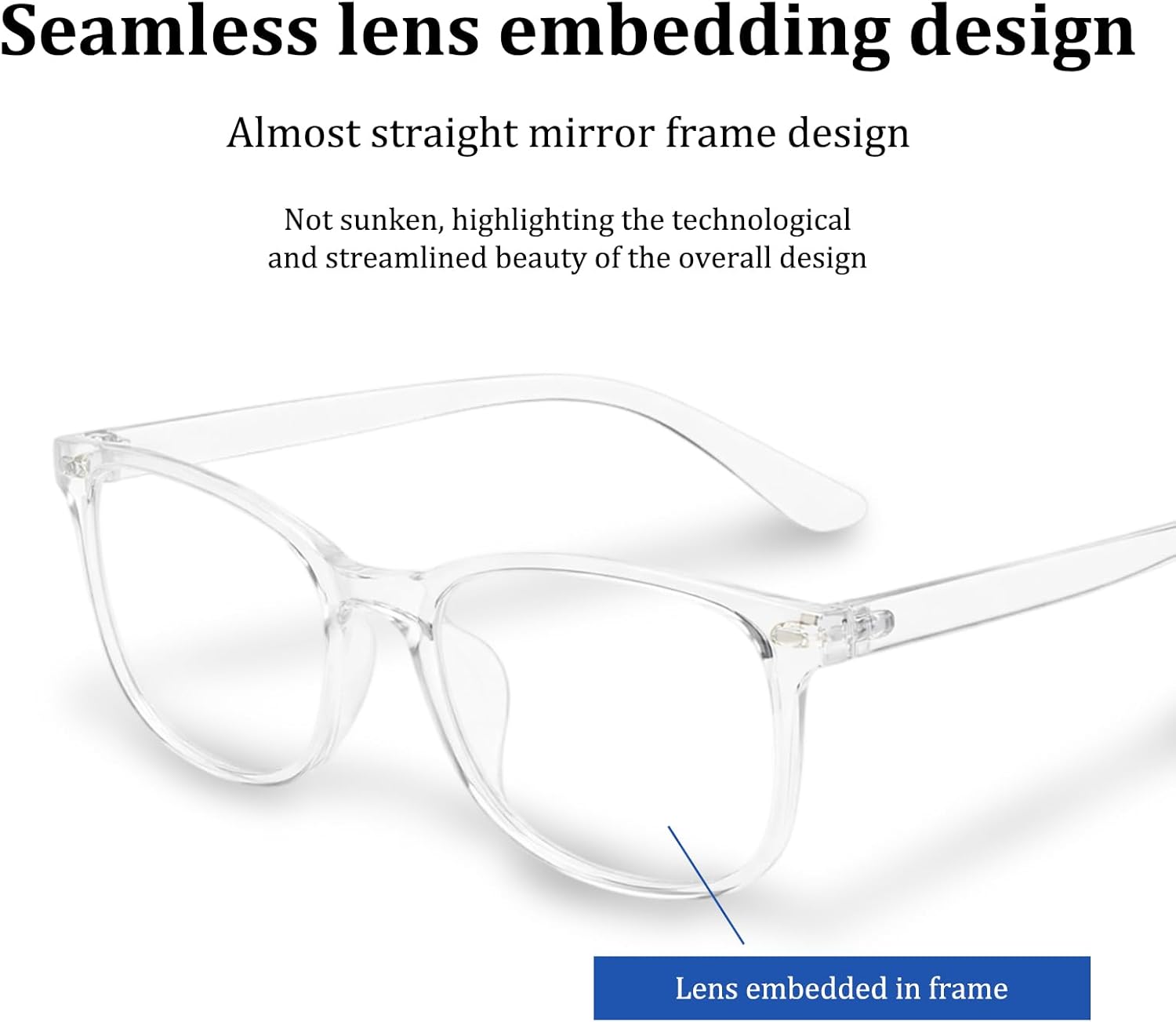 6PCS Blue Light Glasses Set, Fake Glasses, Blue Light Glasses Womens And Mens, With Cleaning Cloths, Fashionable Accessories For Computer Games, Office Work, Screen Use And Daily Outfits - Image 4