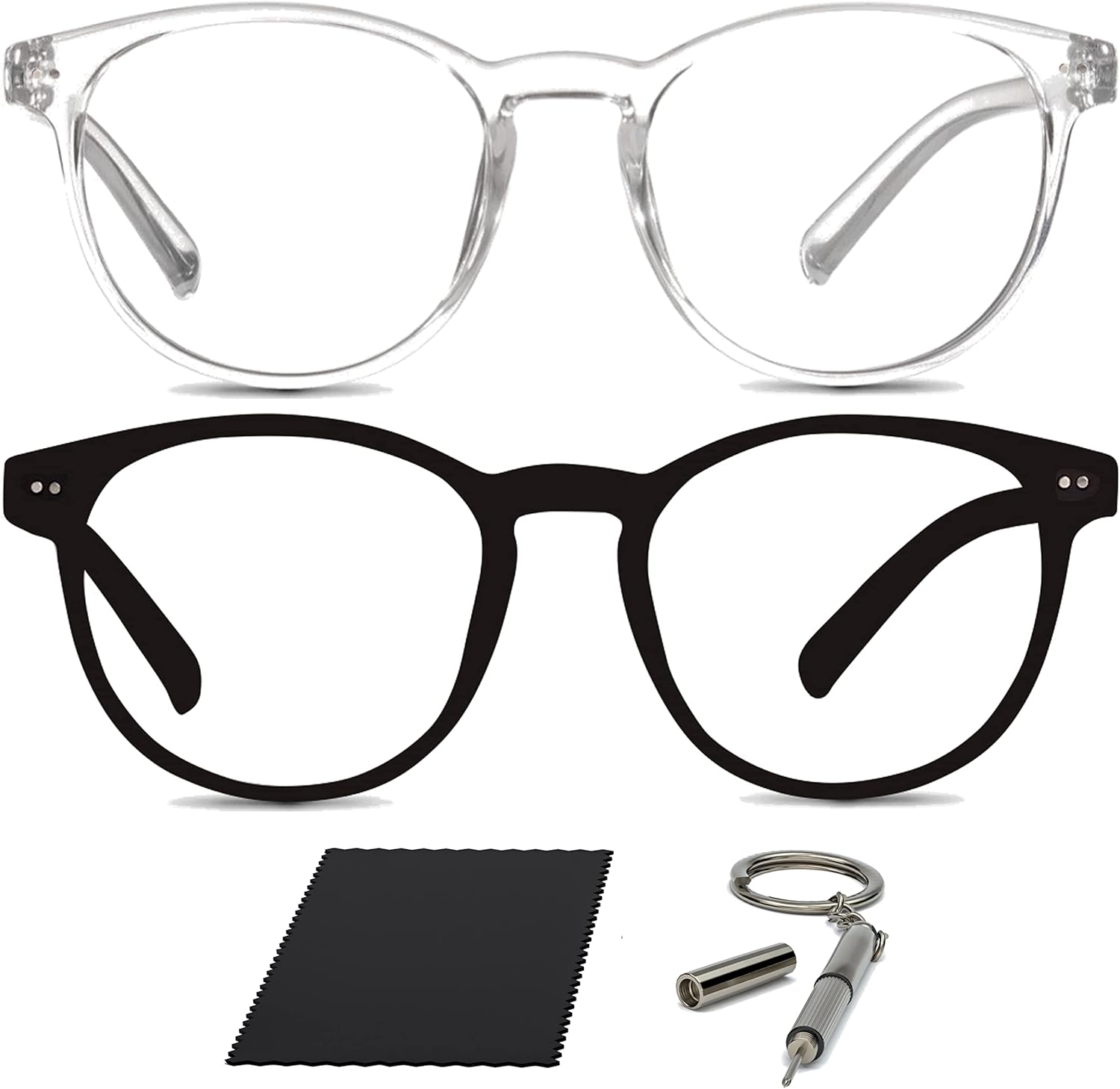 2 Pack Premium 99.9% Blue Light Blocking Glasses (380-410nm) - Reduce Headaches and Improve Sleep - UK Based Brand