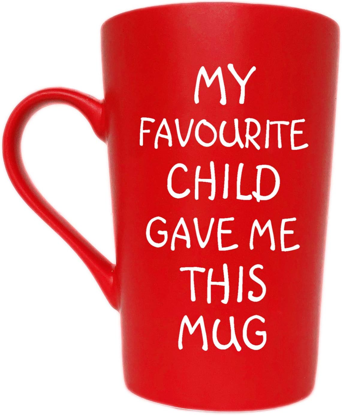 This Funny Christmas Gifts Coffee Mug, My Favourite Child Gave Me This Mug, Best Dad and Mum Gifts Father's Day and Mother's Day Present Idea from Daughter Son Kids, Red 12 Oz