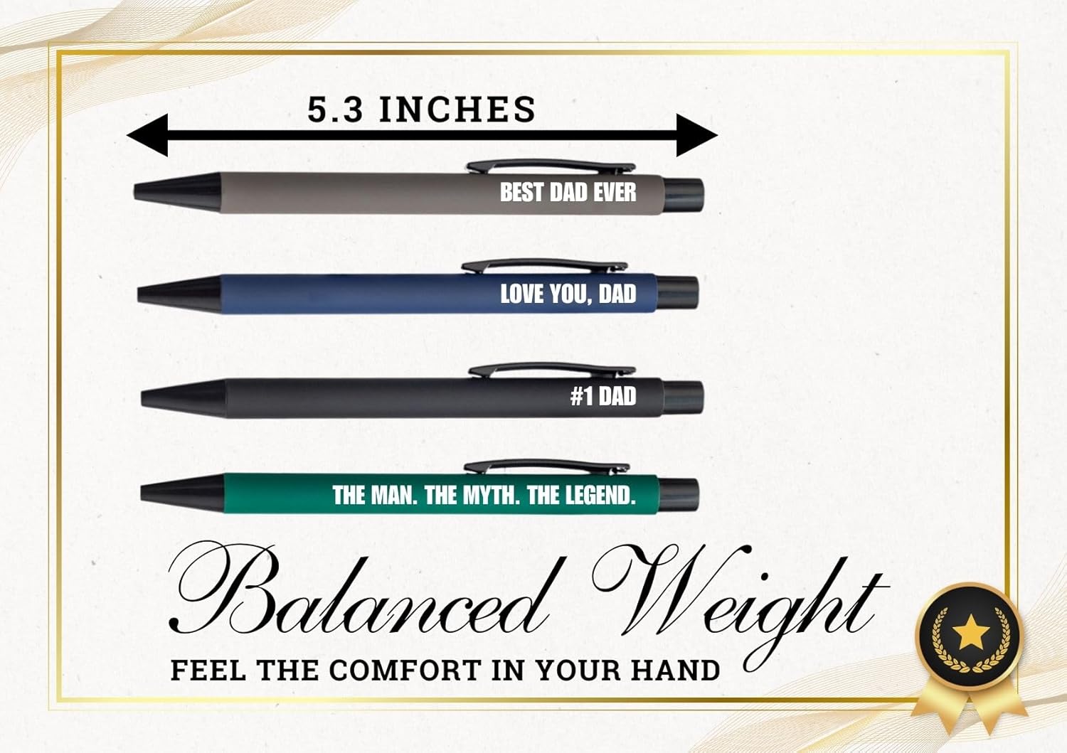 INNObeta Dad Gifts, Ballpoint Pen Set of 4, Gift Ideas for Father on Birthday, Christmas, Father's Day - Image 6