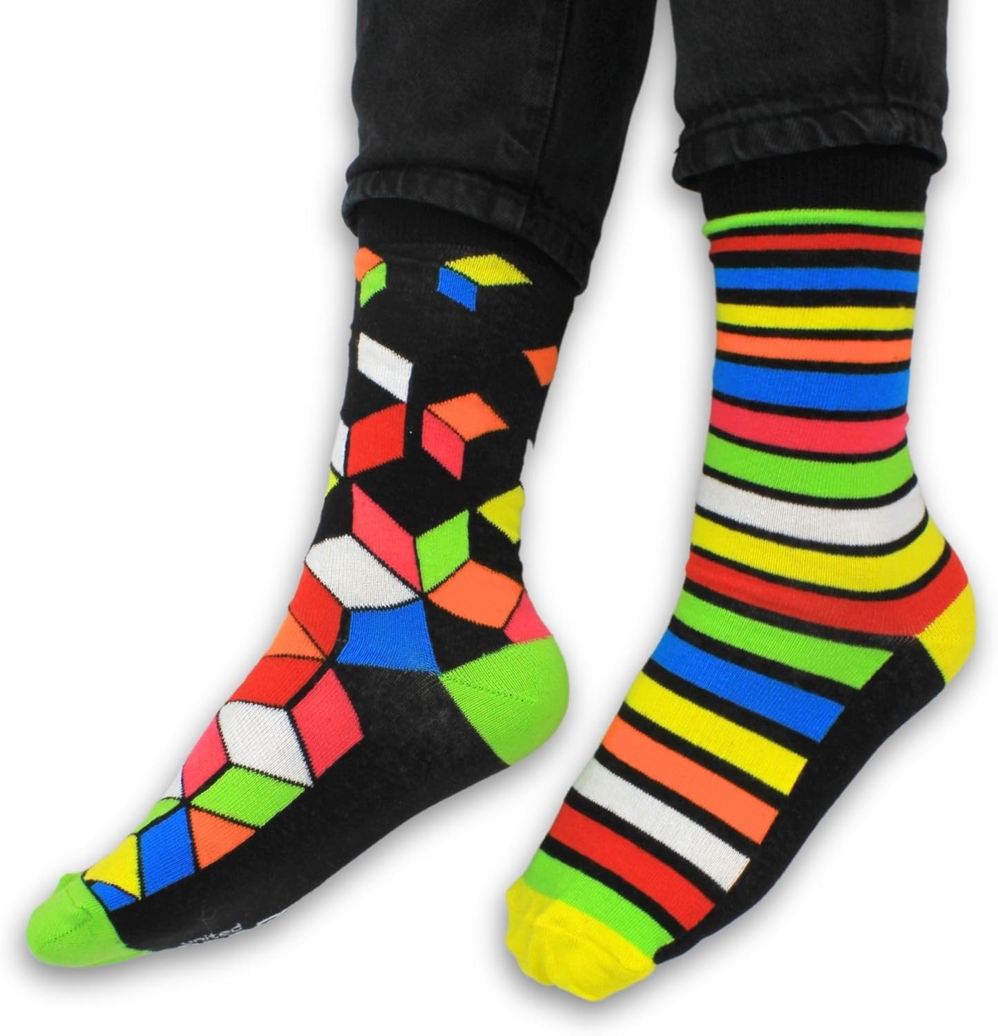 United Oddsocks Socks Addict – 6 Unique and Quirky Mix & Match Novelty Socks for Men, Gift Box, Fun and Playful Present for Sock Lovers, Birthday, Christmas, Father’s Day - UK 6-11, EUR 39-46, US 7-12 - Image 5