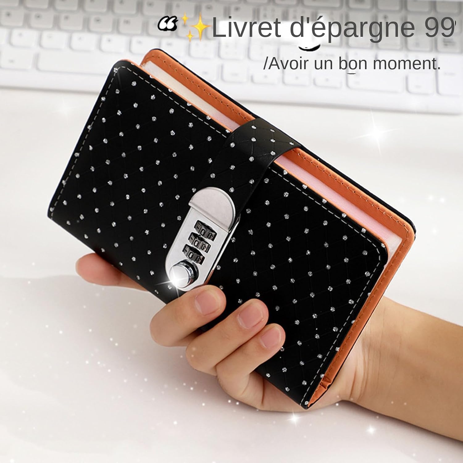 Savings Challenge Notebook - Budget Planner with Password Lock - Saving Folder with Hundred Envelopes, for Adult Family Home Office Travel - Image 4