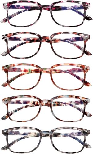 5 Pack Reading Glasses for Women &#...