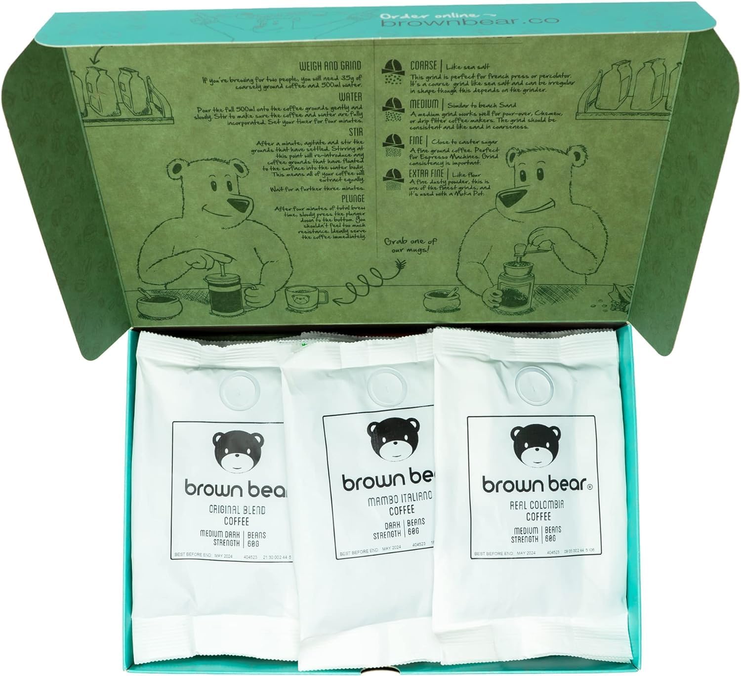 Best Dad Coffee Beans Gift - For The World's Best Dad - 6 Blends in 1 Pack - Light Medium Dark Roast - Brown Bear - All Coffee Machines - Strength 3 4 5 - Father's Day Birthday Christmas Xmas - Image 4