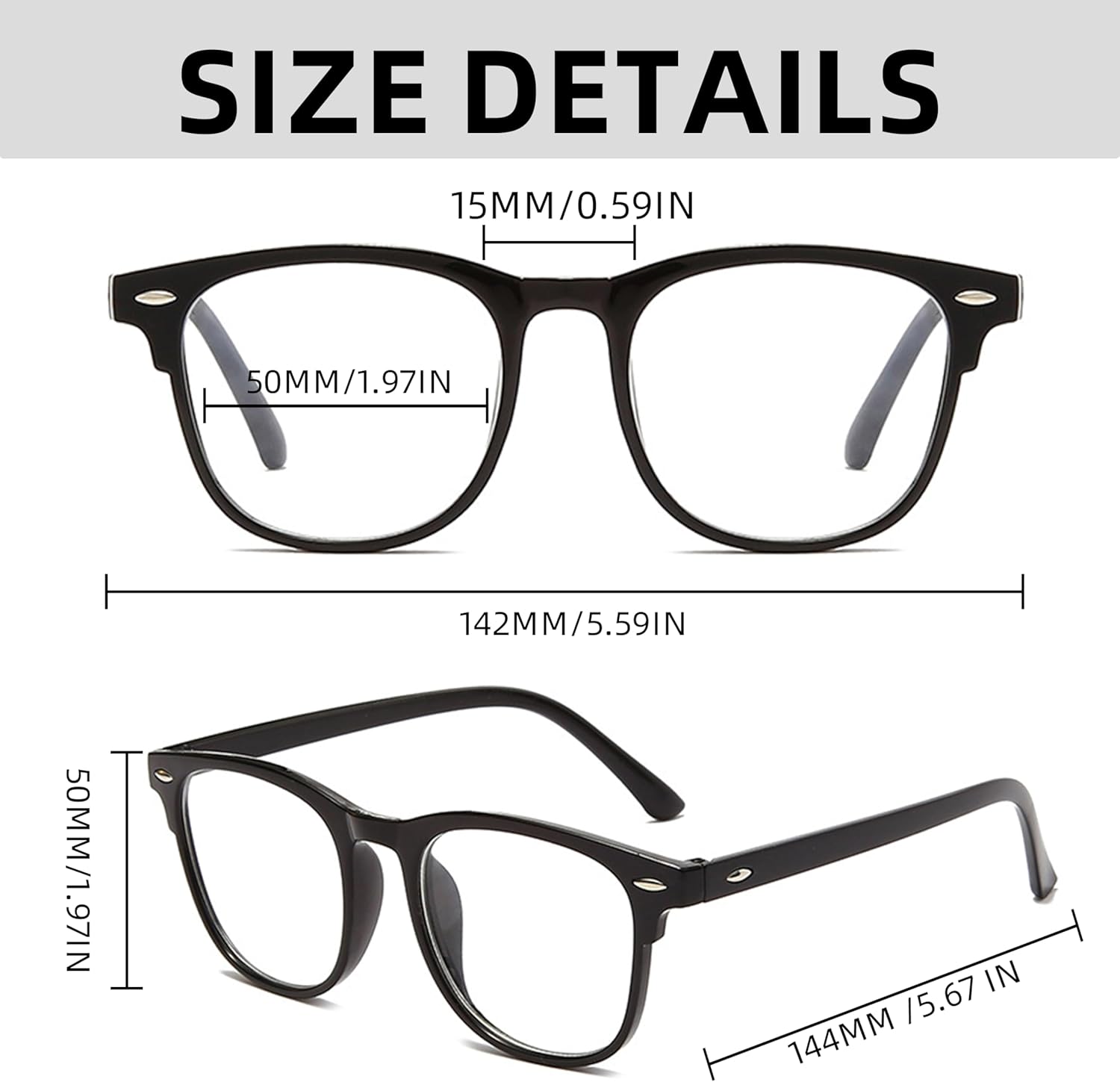 3 Pack Blue Light Blocking Glasses, Fashion Round Non-Prescription Computer Eyewear for Women and Men, Lightweight Anti-Blue Light Glasses for Work, Study & Gaming - Image 2