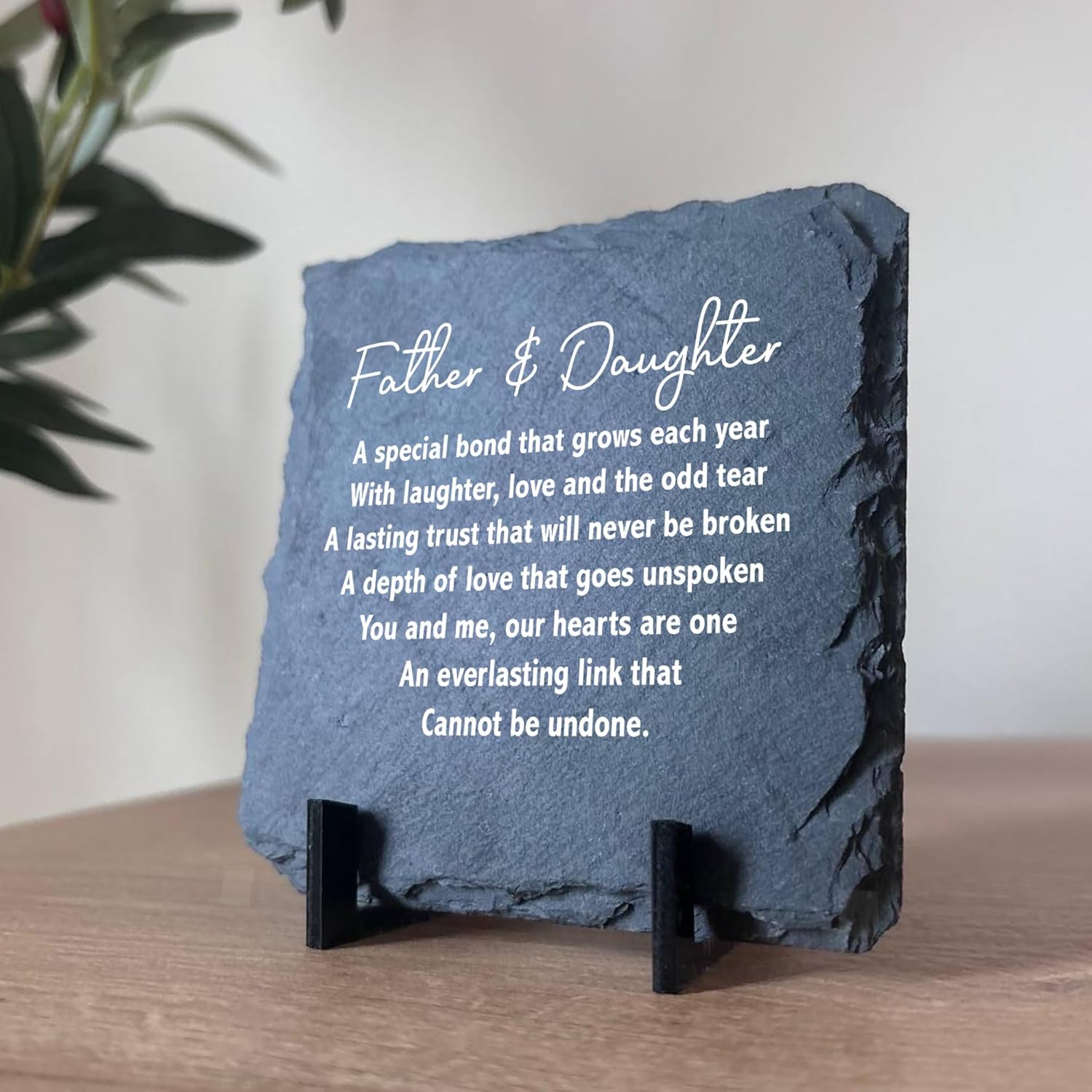 Red Ocean Father & Daughter Gift, Slate Coaster With Stand, Slate Plaque Gift For Dad, Gift For Daughter, Dad and Daughter, Happy Birthday Dad, From Daughter, Christmas For Dad - Image 8