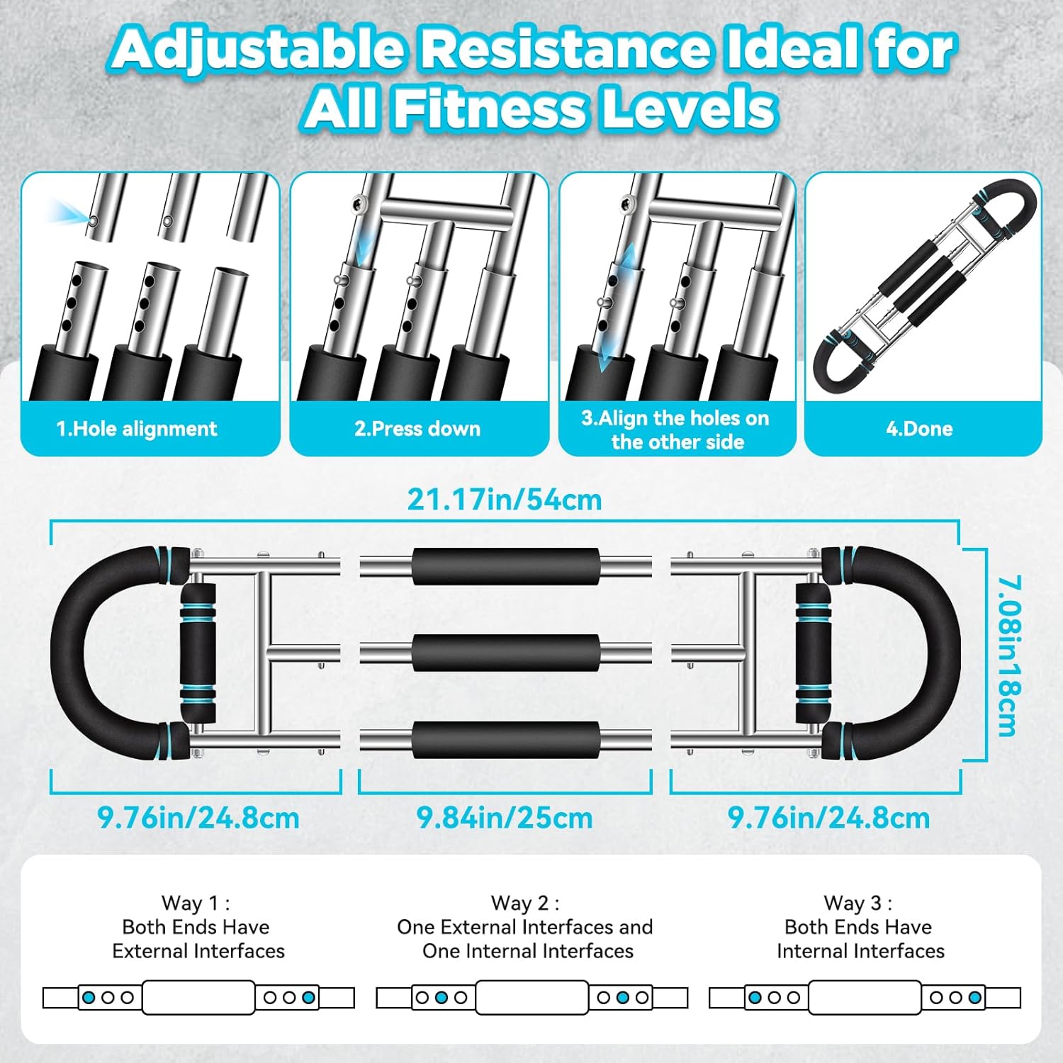 Upgraded Twister Arm Trainer, 9 Mode Adjustable Chest Exerciser for Men, Arm Exercise Equipment Resistance Trainer Men Women, Shoulders and Forearms Muscle Training - Image 4