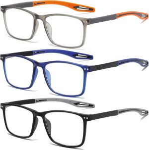 3 Pack Reading Glasses for Men Spor...