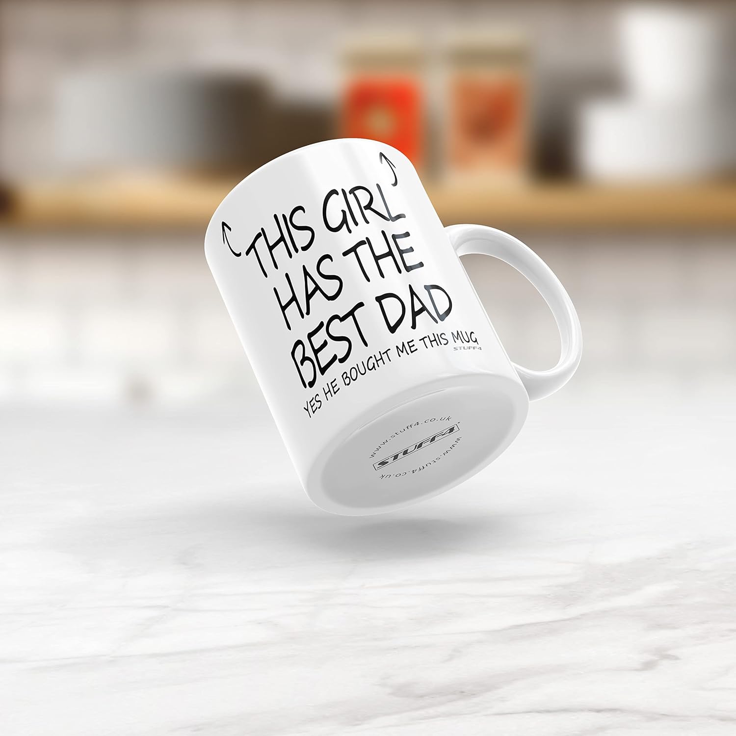 Stuff4 This Girl Has The Best Dad Mug - Daughter Birthday Present from Dad, Daughters Gifts 11oz Ceramic Dishwasher Safe Coffee Mugs - Birthday, Christmas Day, Secret Santa Cup Made in UK - Image 4