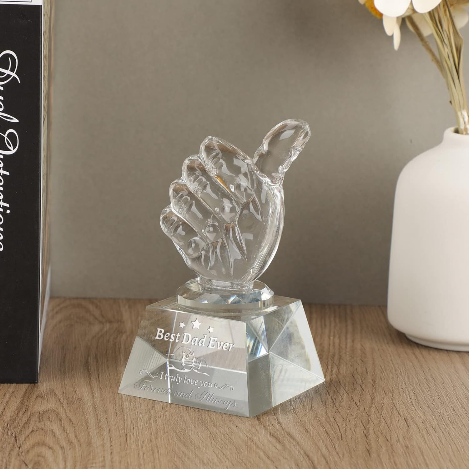 PRSTENLY Dad Gifts from Daughter Son, Dad Birthday Gifts for Men Crystal Ornaments Gift for Dads from Kids, Fathers Day for Dads Gift for Birthday Daddy Present Christmas - Image 4