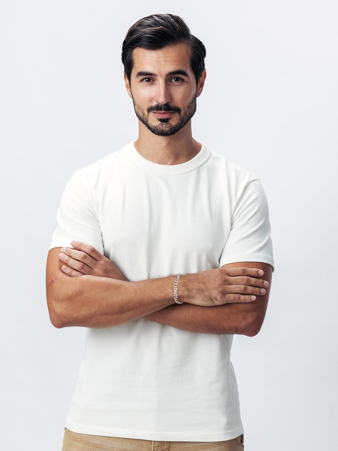 Aretas Mens Bracelet Gifts for Dad Daddy Papa Son Men Boys Him Father Day Birthday Cuban Chain Bracelet Jewellery Gifts from Daughter Son - Image 2