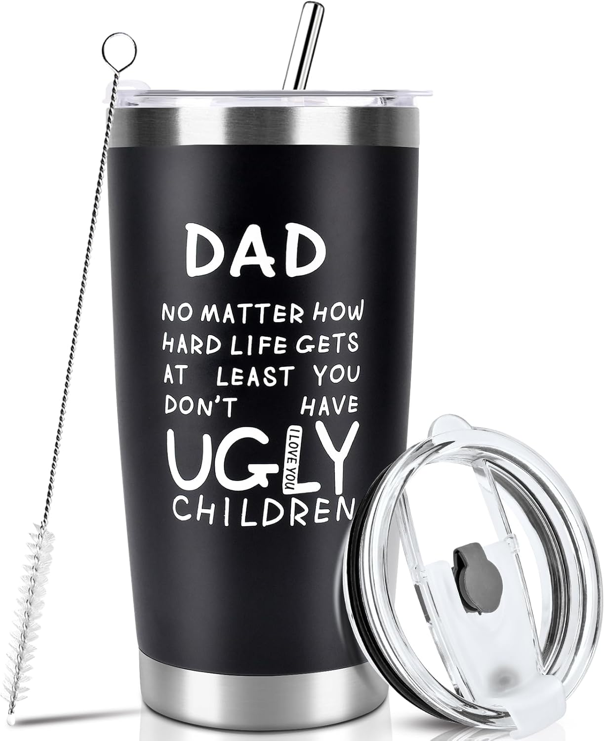 OEAGO Gifts for Dad Grandpa from Daughter Son,20 OZ Tumbler Travel Mug with Straws Lids,Dad Birthday Gifts for Men Husband,Secret Santa Presents for Christmas Anniversary