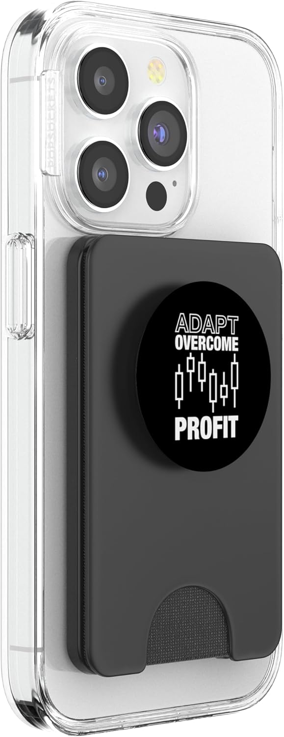 Adapt and Profit - Money, Stocks, Forex, Day Trader, Trading PopSockets PopWallet for MagSafe - Image 4