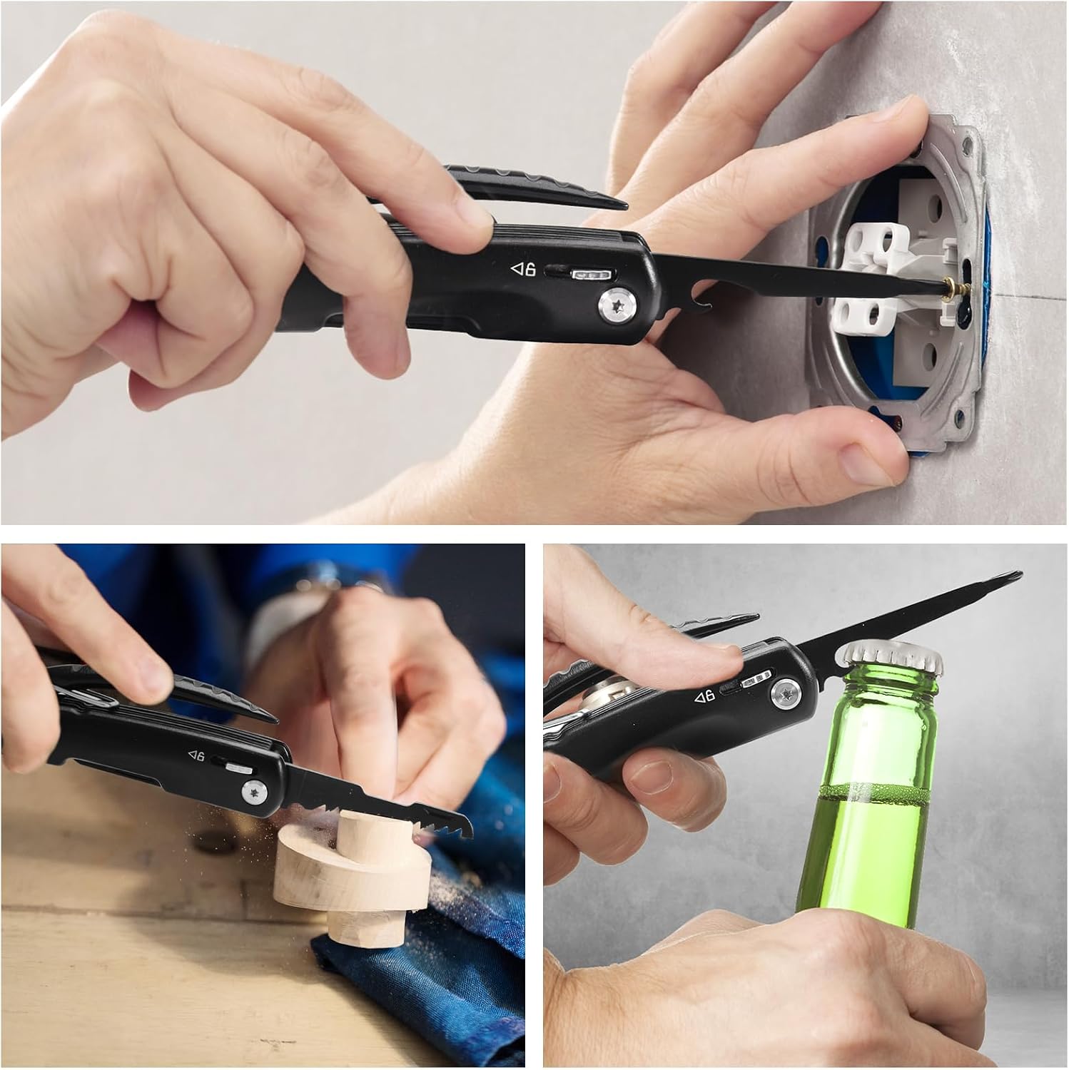 BIIB Gifts for Men, Valentines Gifts for Him, Multi Tool Mens Gifts for Dad, Birthday Gifts Camping Accessories for Dad Gifts, Hand Tools 12 in 1 Camping Essentials, Valentines Gifts Gadgets Multitool - Image 6