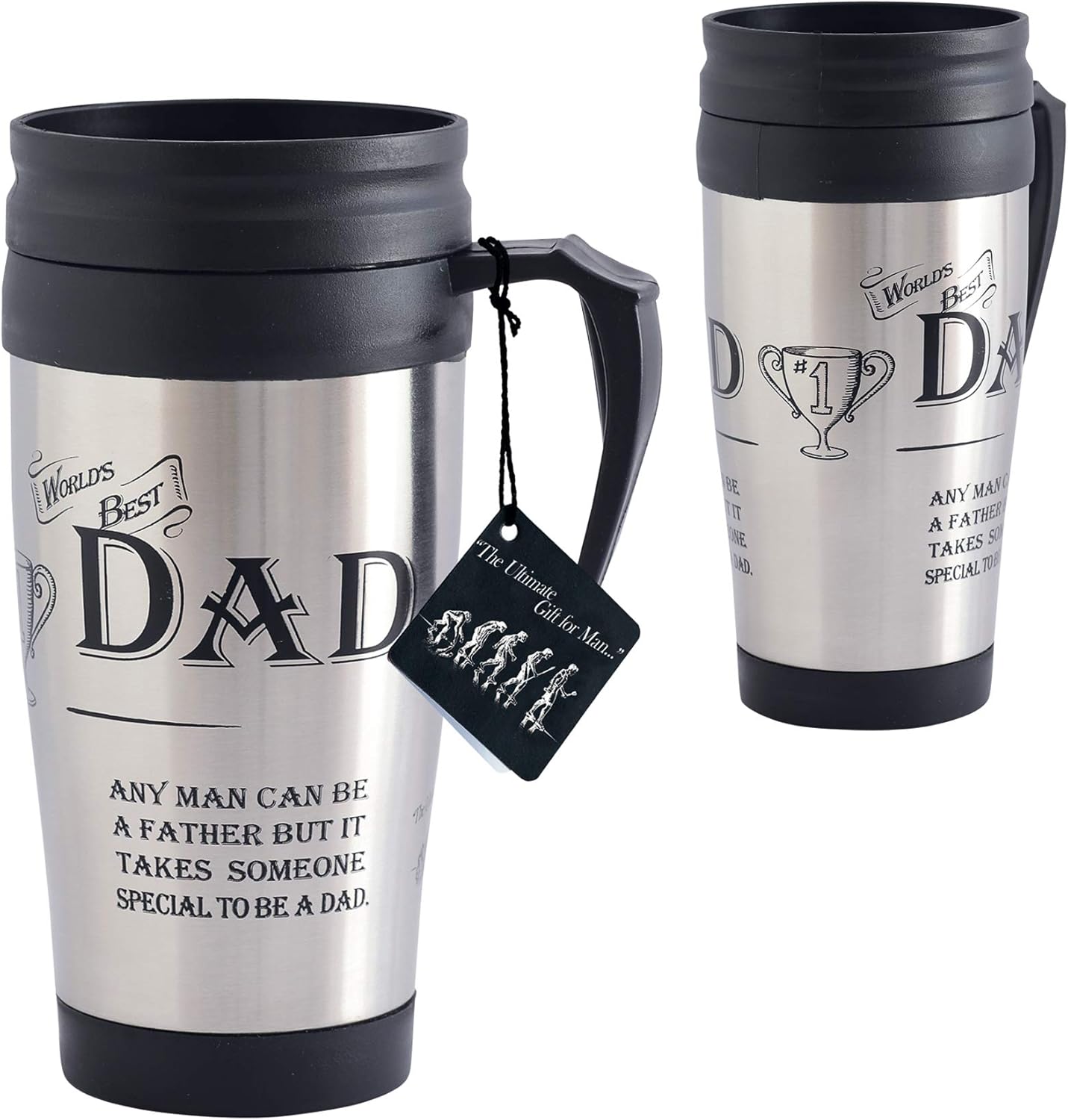Arora 8836 World's Best Dad Travel Mug, Stainless Steel