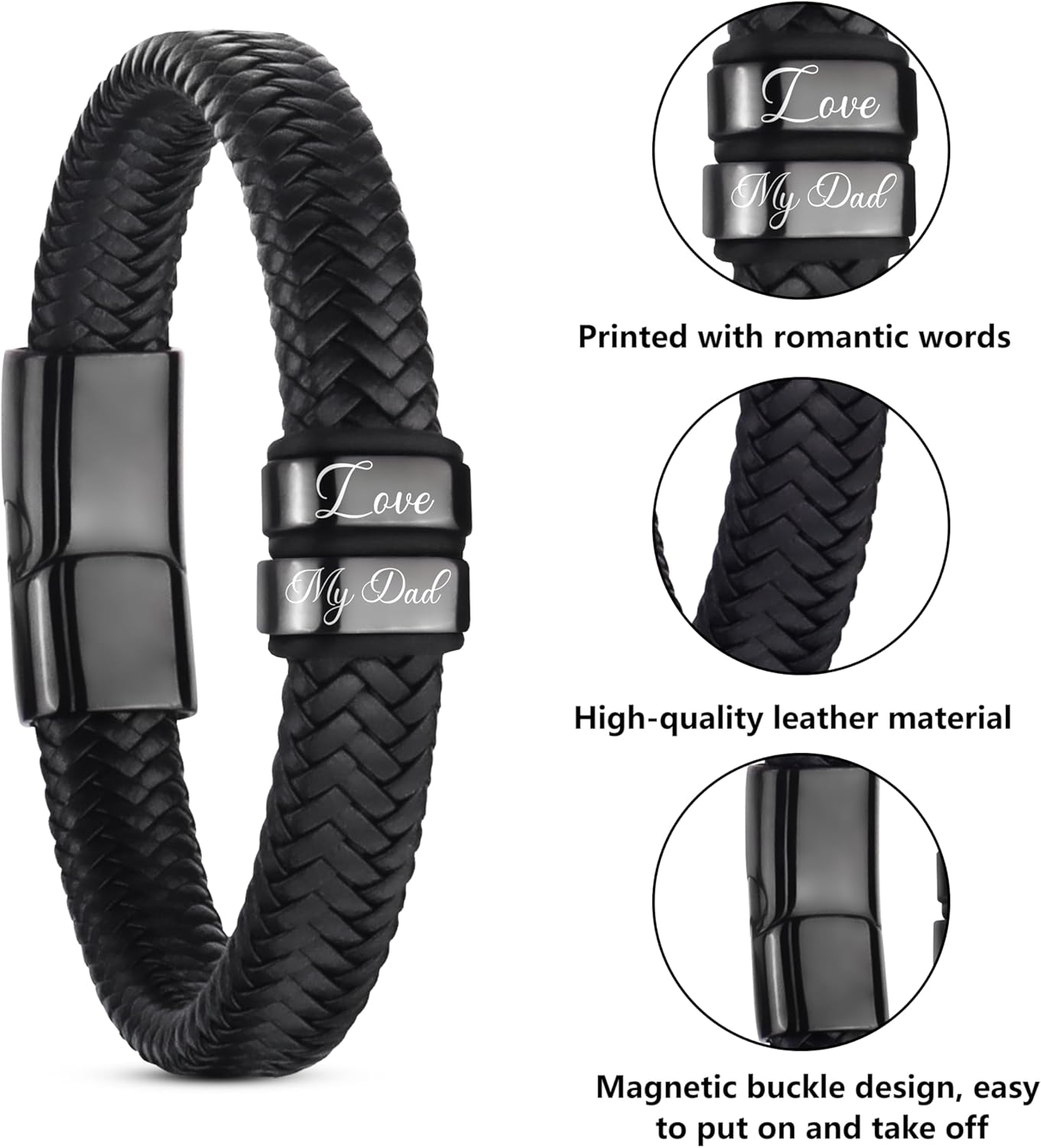 Men's Bracelet for Dad, Grandad, Husband, or Boyfriend on Christmas Day, Birthday, Anniversary, or Valentine's Day - Image 3