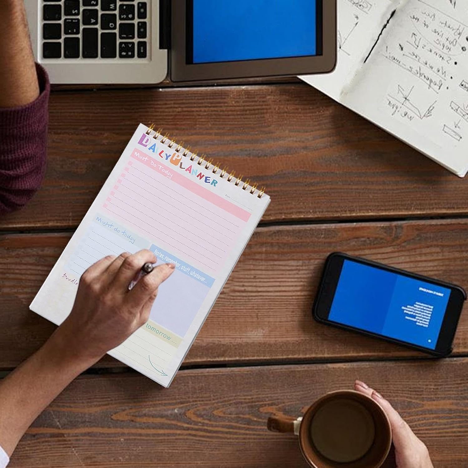 Monthly Budget Notebook,A5 Financial Planner Organizer | Undated Financial Planner Organizer, Spiral-Bound Expense Tracking For Income, Debt, Saving - Image 2