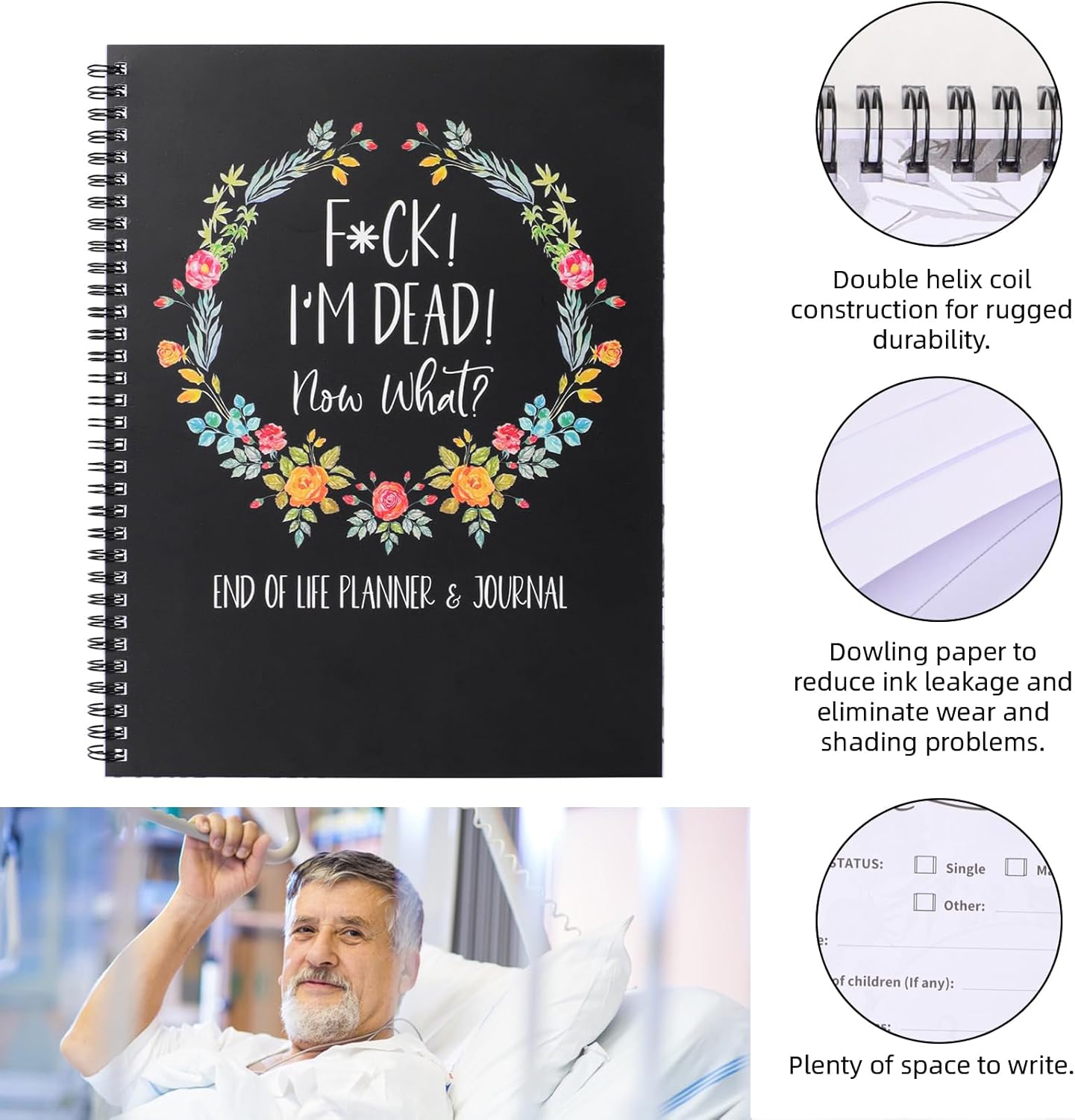 2 Pack I'm Dead Now What Planner UK, End of Life Planners, Fxxk I'M Dead Now What Book Guided, Last Wishes, Funeral Business Planner Notebook Death Book Organiser - Image 5