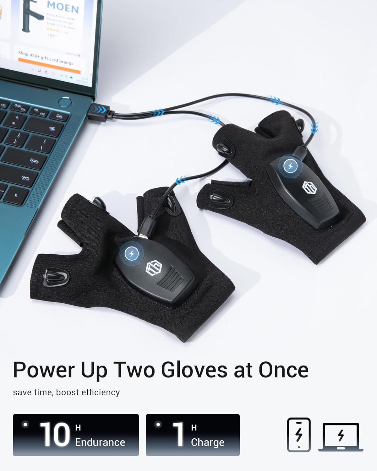 ThxToms Christmas Fishing Gifts for Men, LED Gloves with Lights, Stocking Fillers for Men Who Have Everything, Birthday Gadgets Gifts for Dad Grandad Husband Him 2025 Xmas Advent Calendar - Image 3