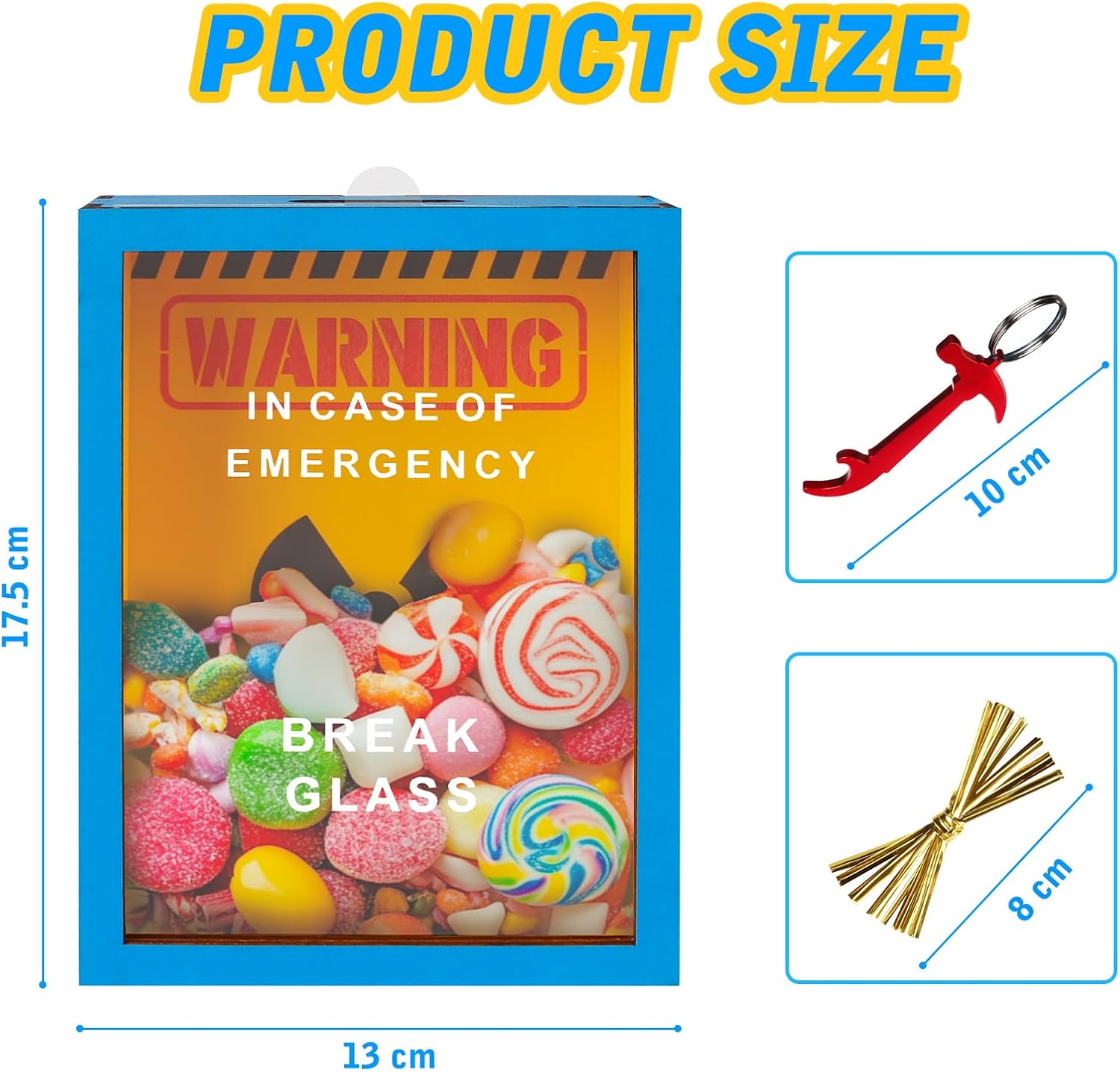 Funny Gifts for Dad Men - Beer Bottle Opener with Cap Collector - Birthday Gifts for Men - in Case of Emergency Break Glass - with Hammer - Desk Decor - Image 7