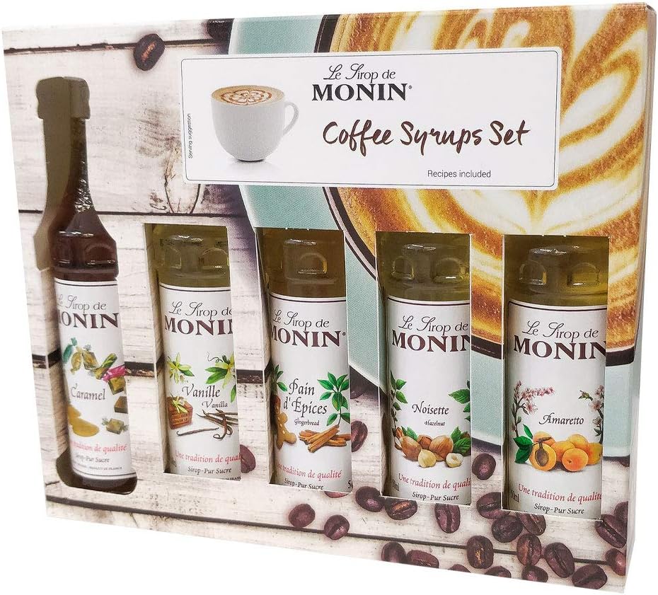 Monin Syrup Coffee & Cocktail Gift Sets 5x5cl (1 Monin Syrup Coffee)