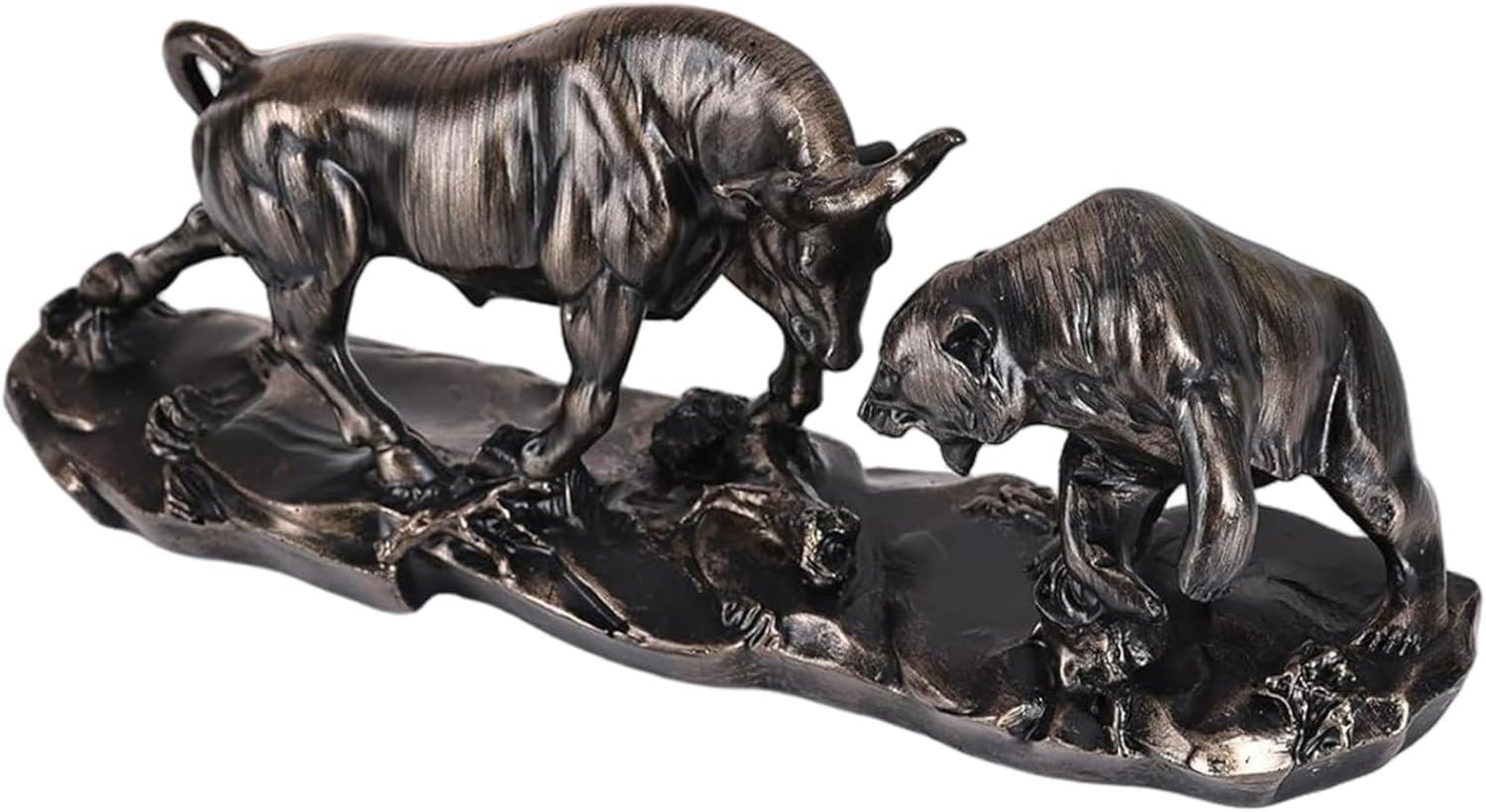 Bronze Wall Street Bull Statue - Finance Office Decor, Stock Market Gifts, Forex Trading Accessories, Inspirational Business Symbol for Investors & Traders - Image 5