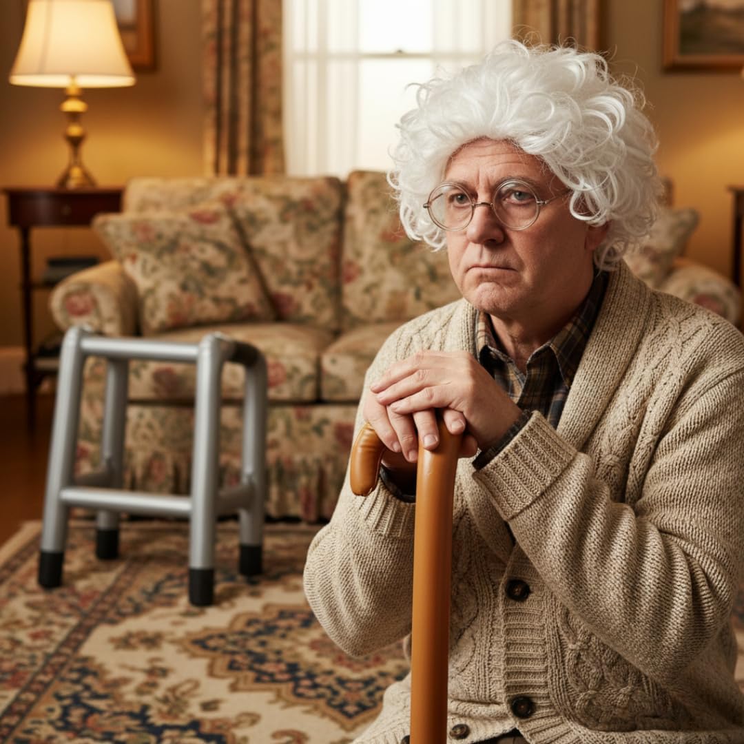 Inflatable Zimmer Frame and Walking Stick Set - Blow Up Walking Frame - Funny Retirement Party Prop, Fancy Dress Gag Joke Toy, Inflatable Zimmer Joke Gift - Image 4