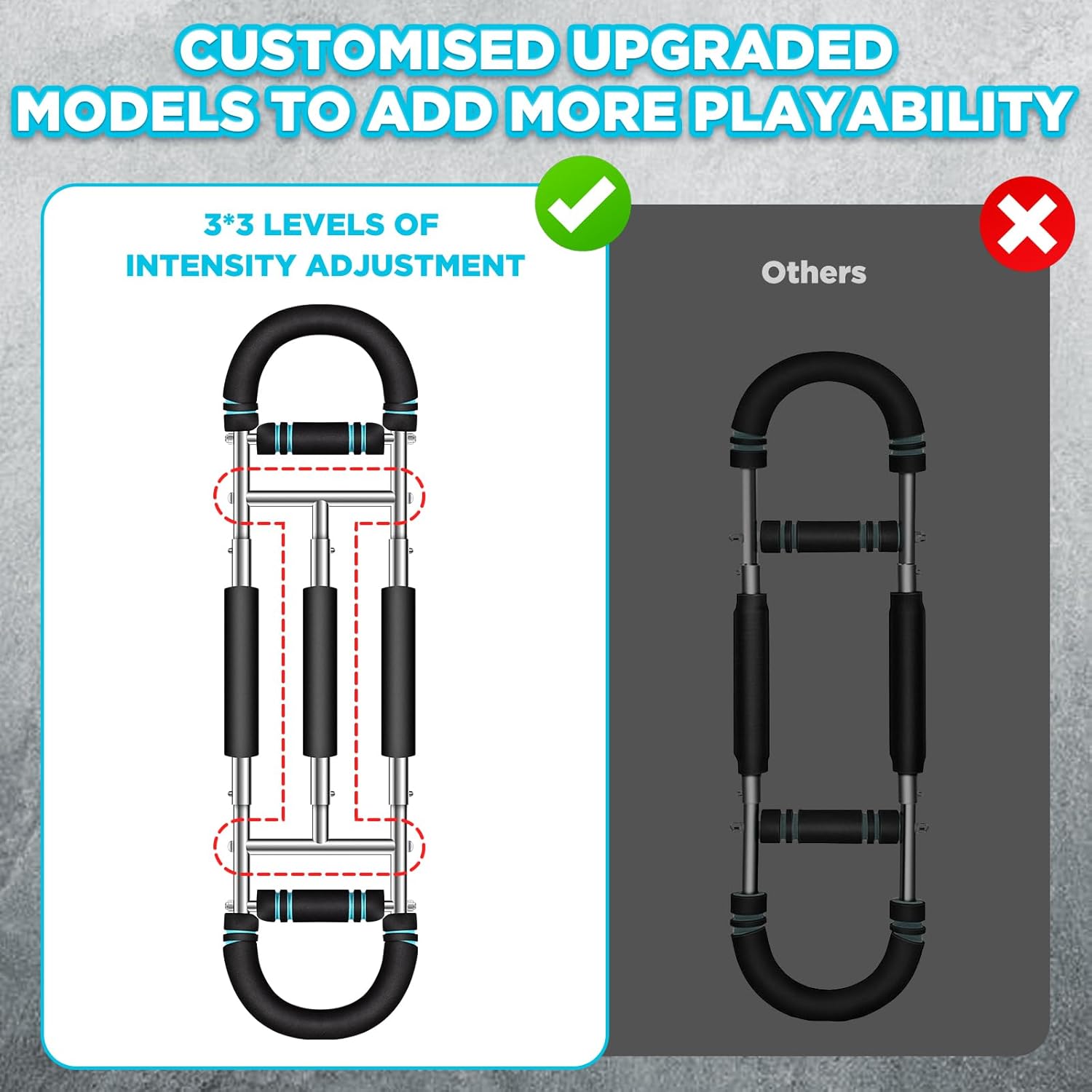 Upgraded Twister Arm Trainer, 9 Mode Adjustable Chest Exerciser for Men, Arm Exercise Equipment Resistance Trainer Men Women, Shoulders and Forearms Muscle Training - Image 5