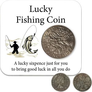 Lucky Fishing Coin and a Card, Luck...