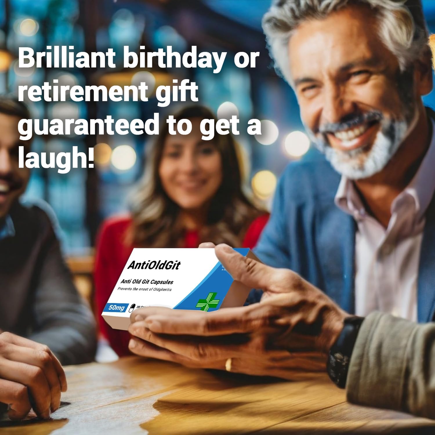 AntiOldGit - Joke Pill Box - Funny Gifts for Men, Gifts for Dad, Birthday and Retirement Gifts for Men, Gifts for Grandad, Dad Birthday Gift - Gifts for Those Who Have Everything - Image 4