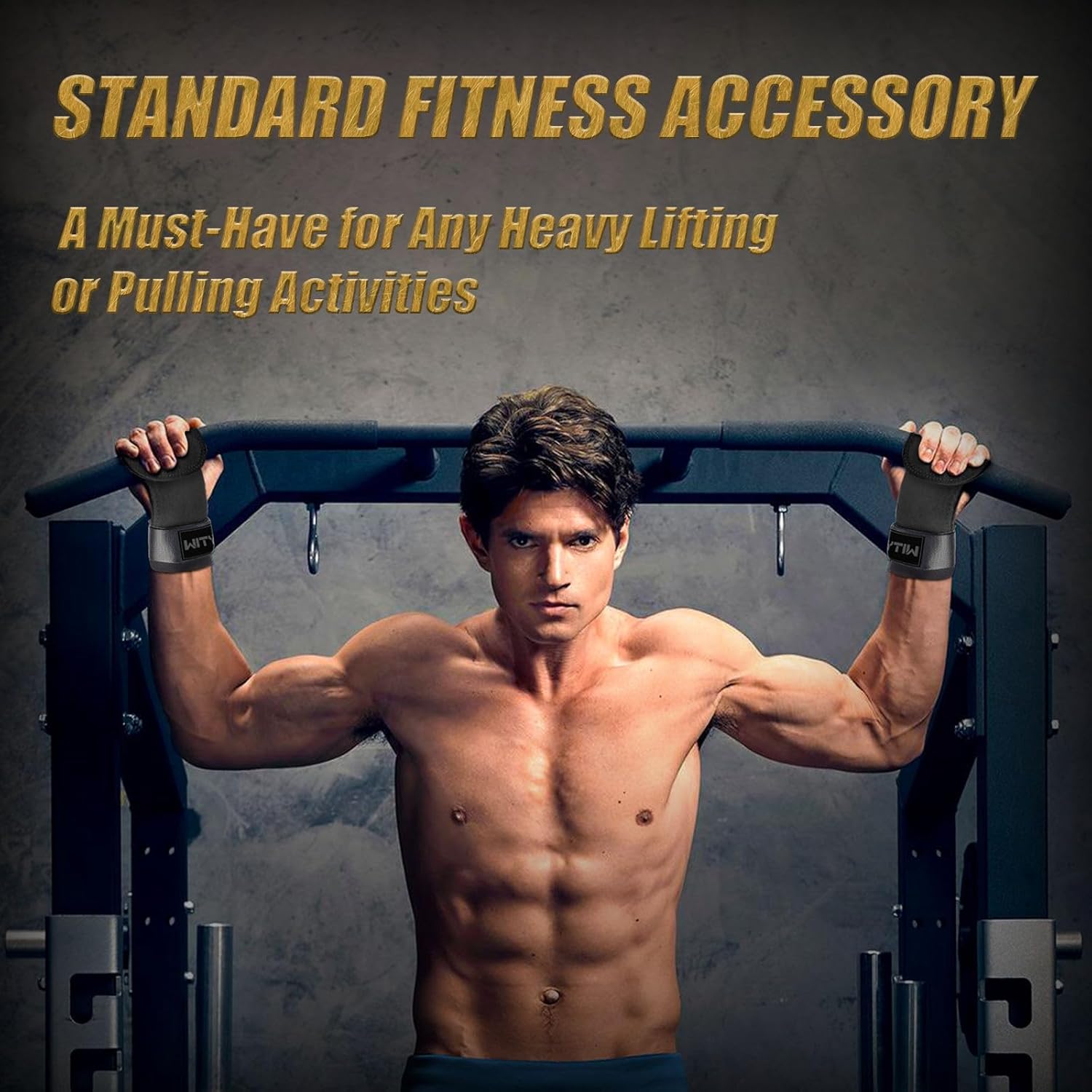 Weight Lifting Wrist Strap, Weightlifting Grip Strap for Gym Deadlifts, Powerlifting, Heavy Shrug, Pull Ups, Three Layer Leather Adjustable Training Accessory Gifts for Men Women Dad Him - Image 6