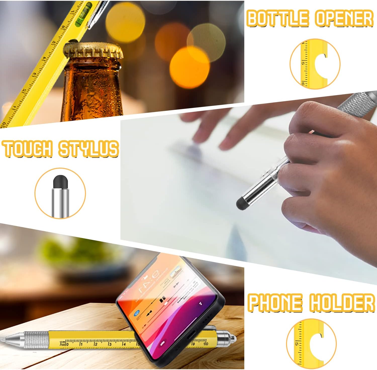 Valentines Gifts for Him, Gifts for Men, 9 in 1 Multi Tool Pen Stocking Stuffers Gadgets, Mens Gift for Dad, Valentines Gifts for Boyfriend/Husband, Stocking Fillers for Men - Image 6