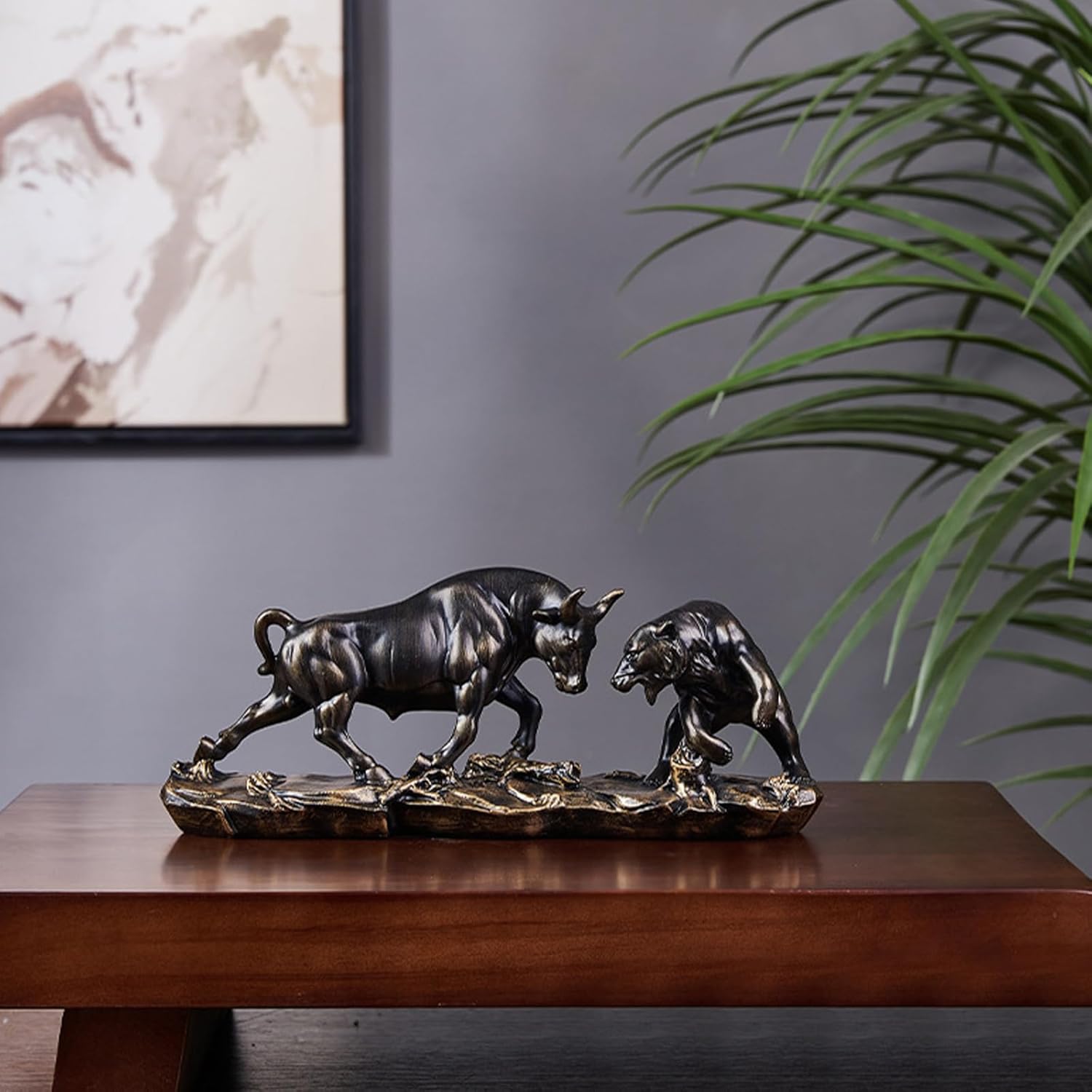 Bronze Wall Street Bull Statue - Finance Office Decor, Stock Market Gifts, Forex Trading Accessories, Inspirational Business Symbol for Investors & Traders - Image 6