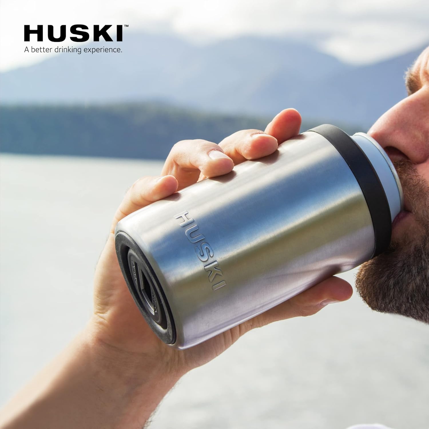 Huski Beer Cooler 2.0 | New | Premium Can and Bottle Holder | Triple Insulated Marine Grade Stainless Steel | Detachable 3-in-1 Opener | Works as a Tumbler | Best Gifts for Beer Lovers (Stainless) - Image 7