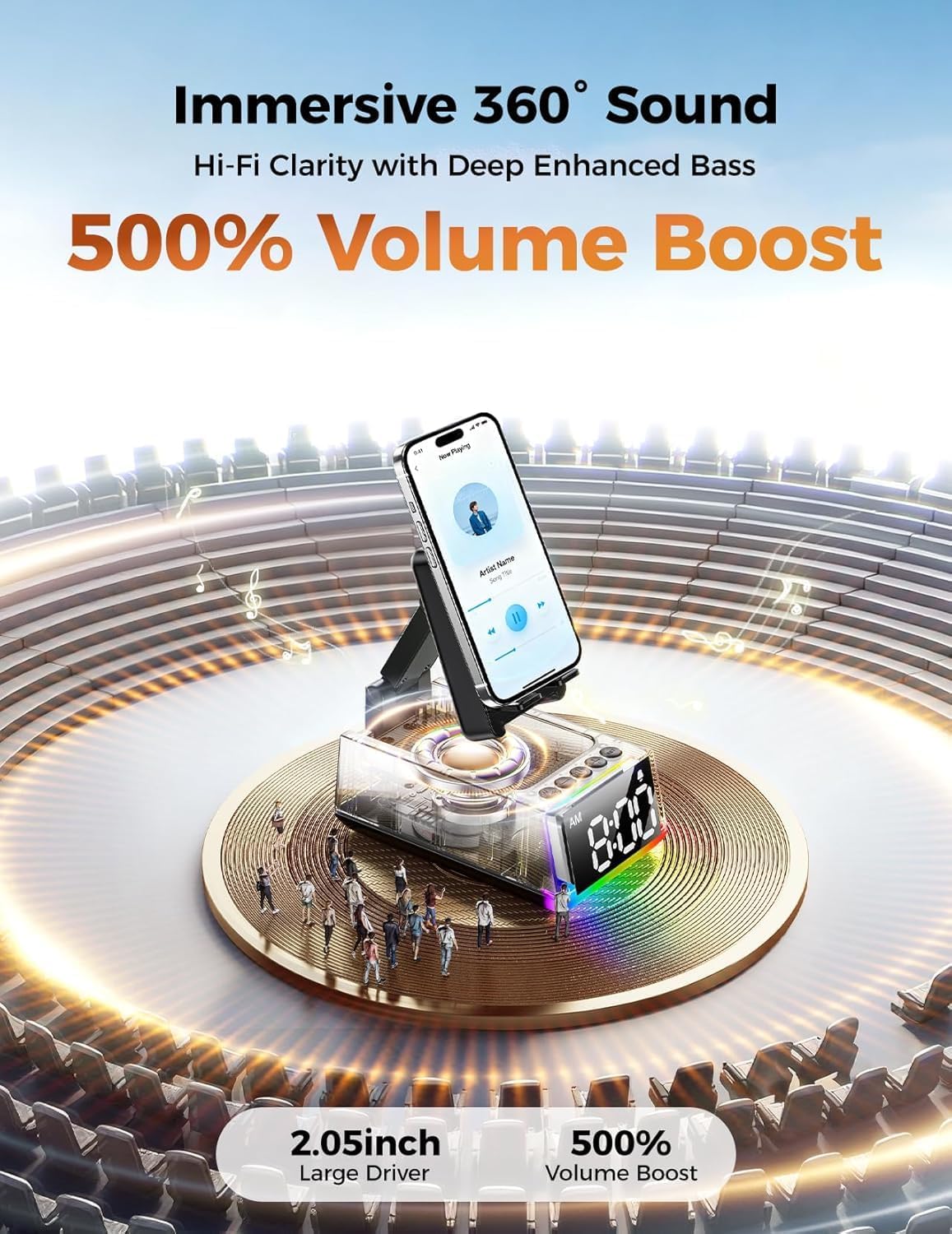 BBL Bluetooth Speaker White Elephant Gifts:Induction Cell Phone Stand HD Sound Gift for Men Women Adults Birthday Christmas Secret Santa,Kitchen Gadget Mom Wife Dad Husband Teen Stocking Stuffers - Image 3