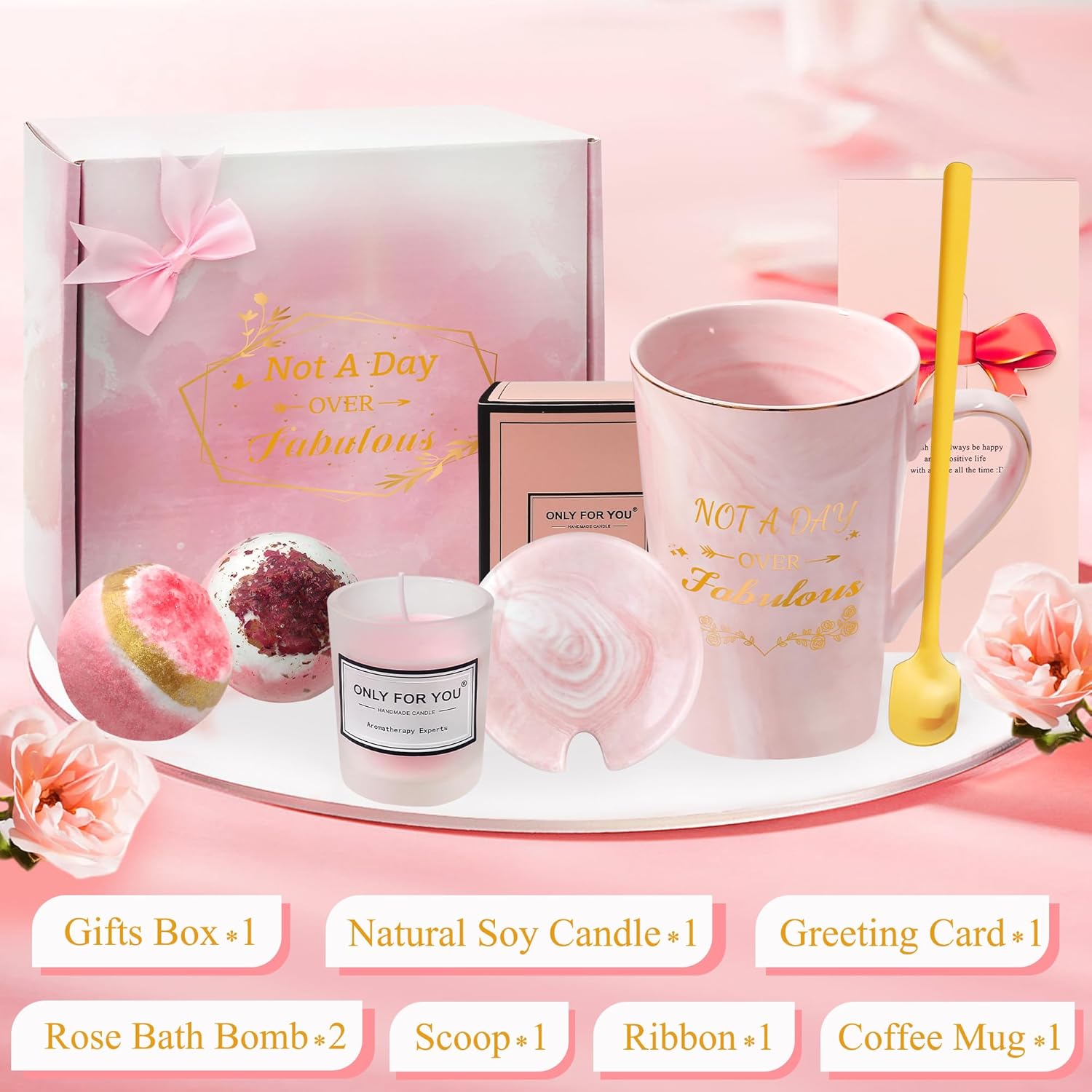 Personalised Gifts for Women,Birthday Gifts for Her,Presents for Women,Pamper Gift for Mothers Day Christmas Valentines Day for Her (Pink) - Image 3