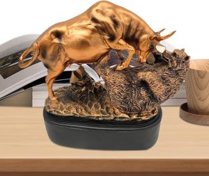 Stock Market Bull and Statue –...