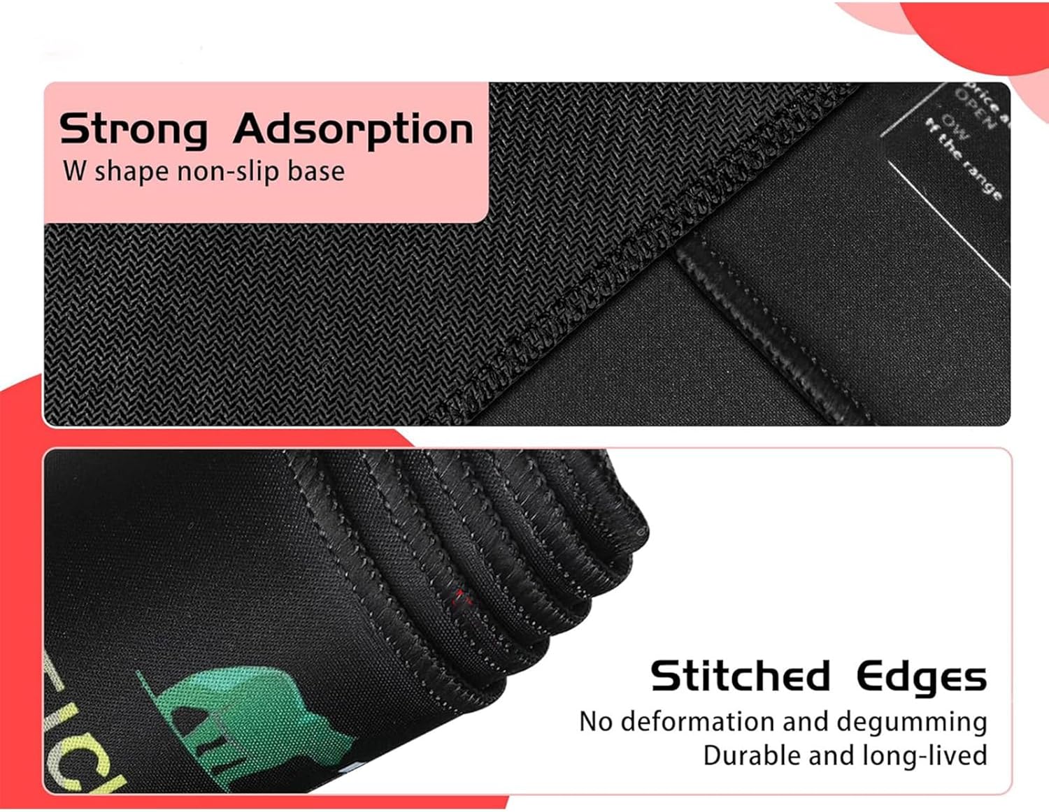 Stock Market Mouse Pad - 11.81 x 31.5 x 0.08 in Financial Desk Mat, Rubber, Printed Formula Design | Non-Slip Large Mouse Pad for Traders Investors Office Home PC Printed Formula Design - Image 4