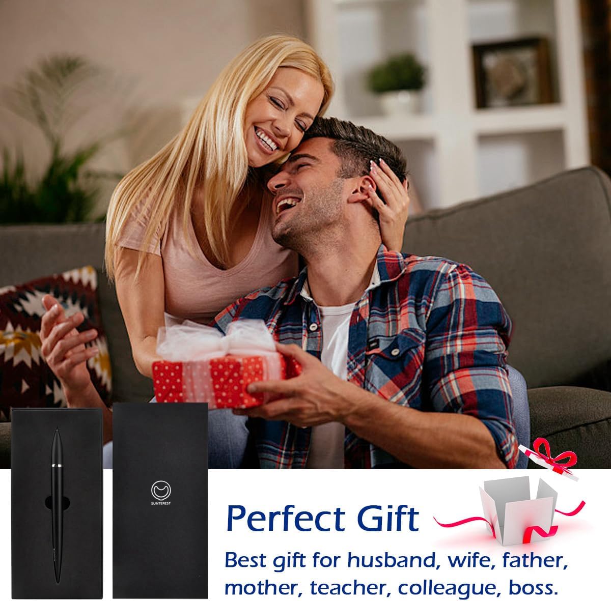 Magnetic Levitating Rollerball Gel Pen,Futuristic Fancy Luxury Floating Cool Space Fidget Pen,Office Desk Toy Gadgets Decor Accessories,Birthday Leaving Unique Gifts for Men Adults (Black) - Image 6