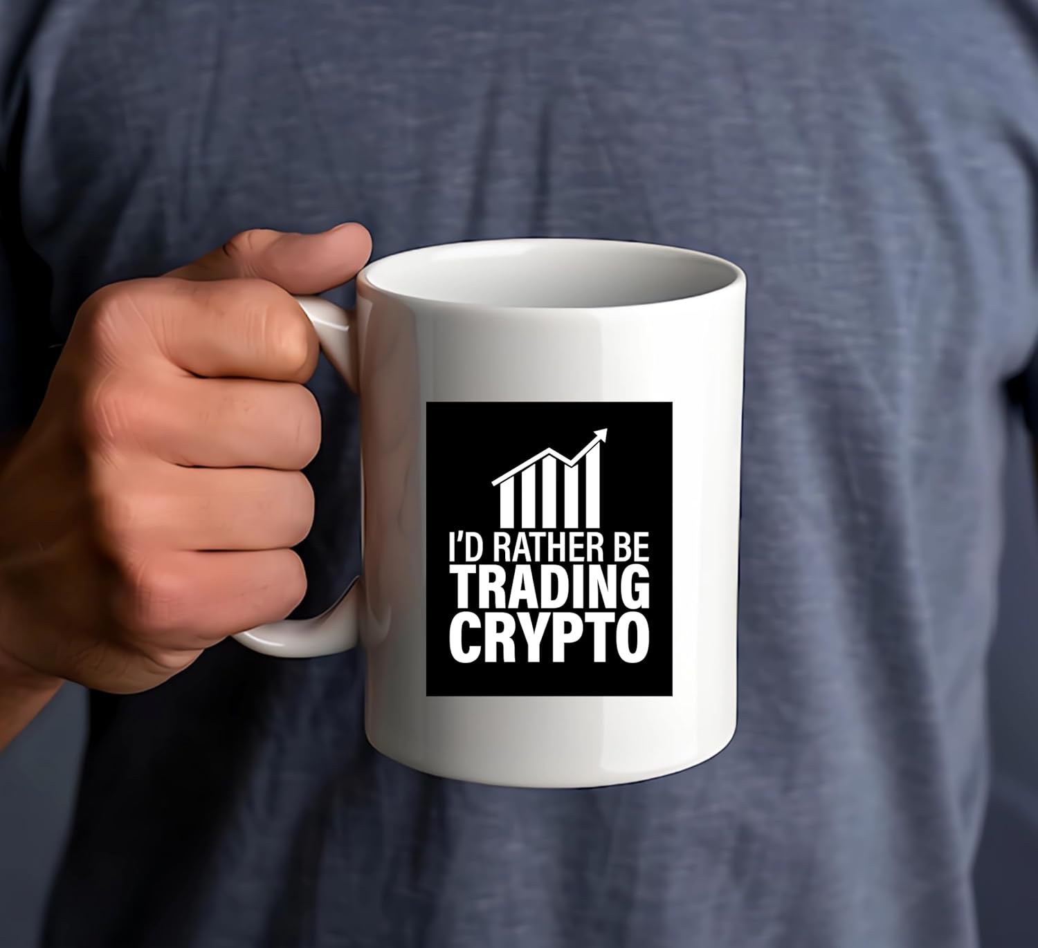 signkitsuk I’d Rather Be Trading Crypto Funny 11oz Coffee Mug – Hilarious Cryptocurrency Enthusiast Gift, Bitcoin Trader Present for Crypto Lovers, Stock Market & Blockchain Fans, Office Desk Mug - Image 4