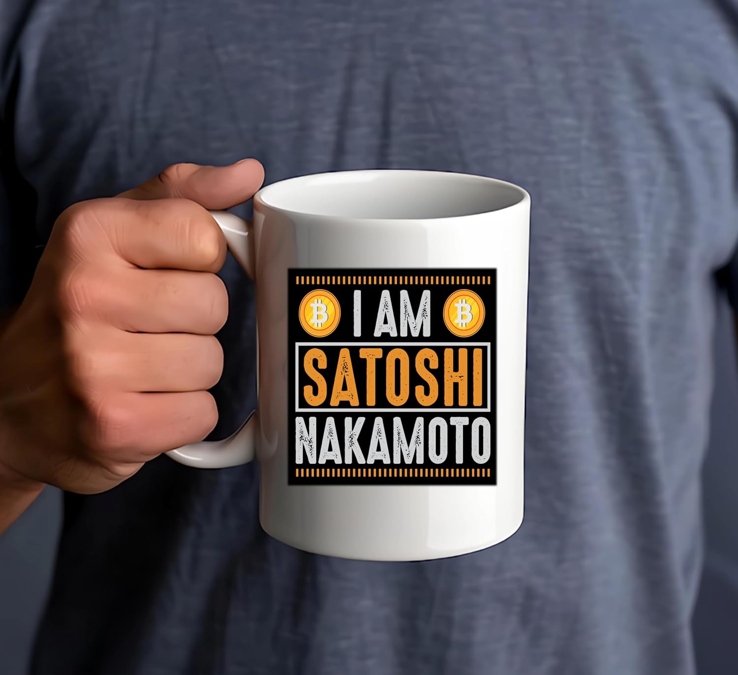 signkitsuk I Am Satoshi Nakamoto 11 oz Mug - Funny Bitcoin Founder Gift - Cryptocurrency Enthusiast Coffee Mug - Blockchain Humor, Crypto Lover Meme Cup - Image 3