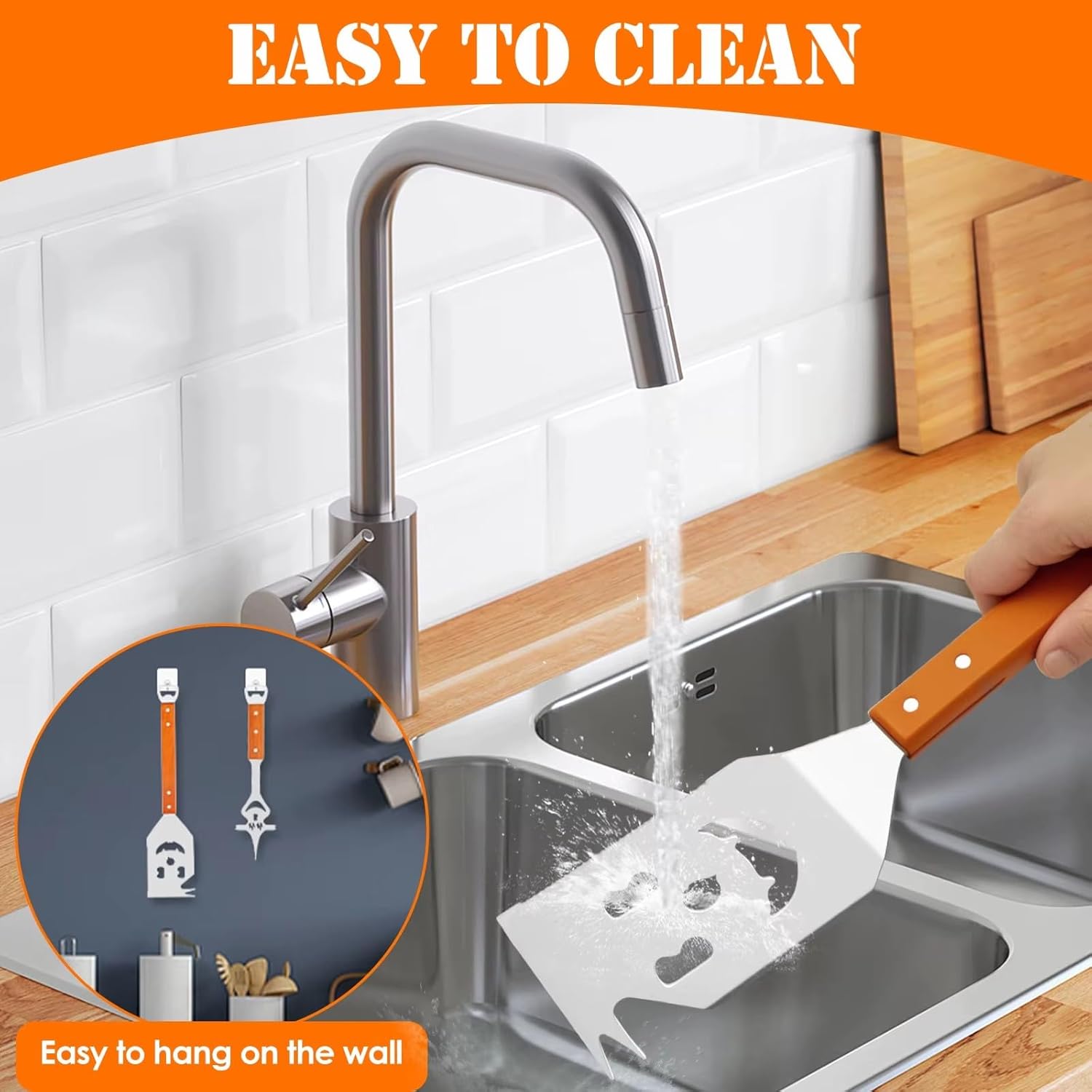 RZJZGZ 8 in 1 Multifunction BBQ Tool, 2 Pcs Outdoor Grill Spatula Set Box Pack Perfect BBQ Gifts for Men, Fork, Saw, Bottle Opener for Grilling, Barbecue Utensils Kit - Surprise for Men - Image 7