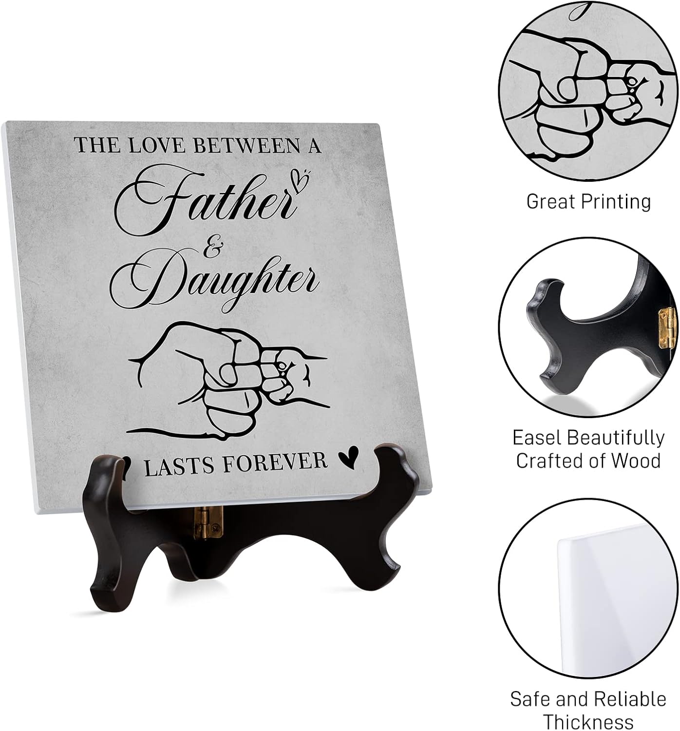 Gifts for Dad - Acrylic Plaque Stand, Dad Birthday Gift from Daughter, Retirement, Thanksgiving Gifts Presents for Daddy, New Dad, Stepdad, Father in Law, Grandpa, Men - Image 5