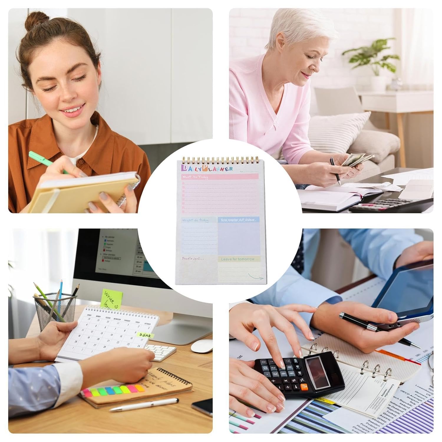 Monthly Budget Notebook,A5 Financial Planner Organizer | Undated Financial Planner Organizer, Spiral-Bound Expense Tracking For Income, Debt, Saving - Image 4